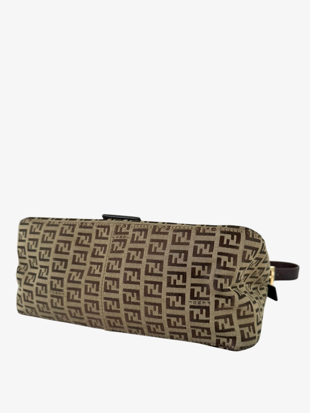Fendi Zucchino Mama Baguette Shoulder Bag - Gold Hardware