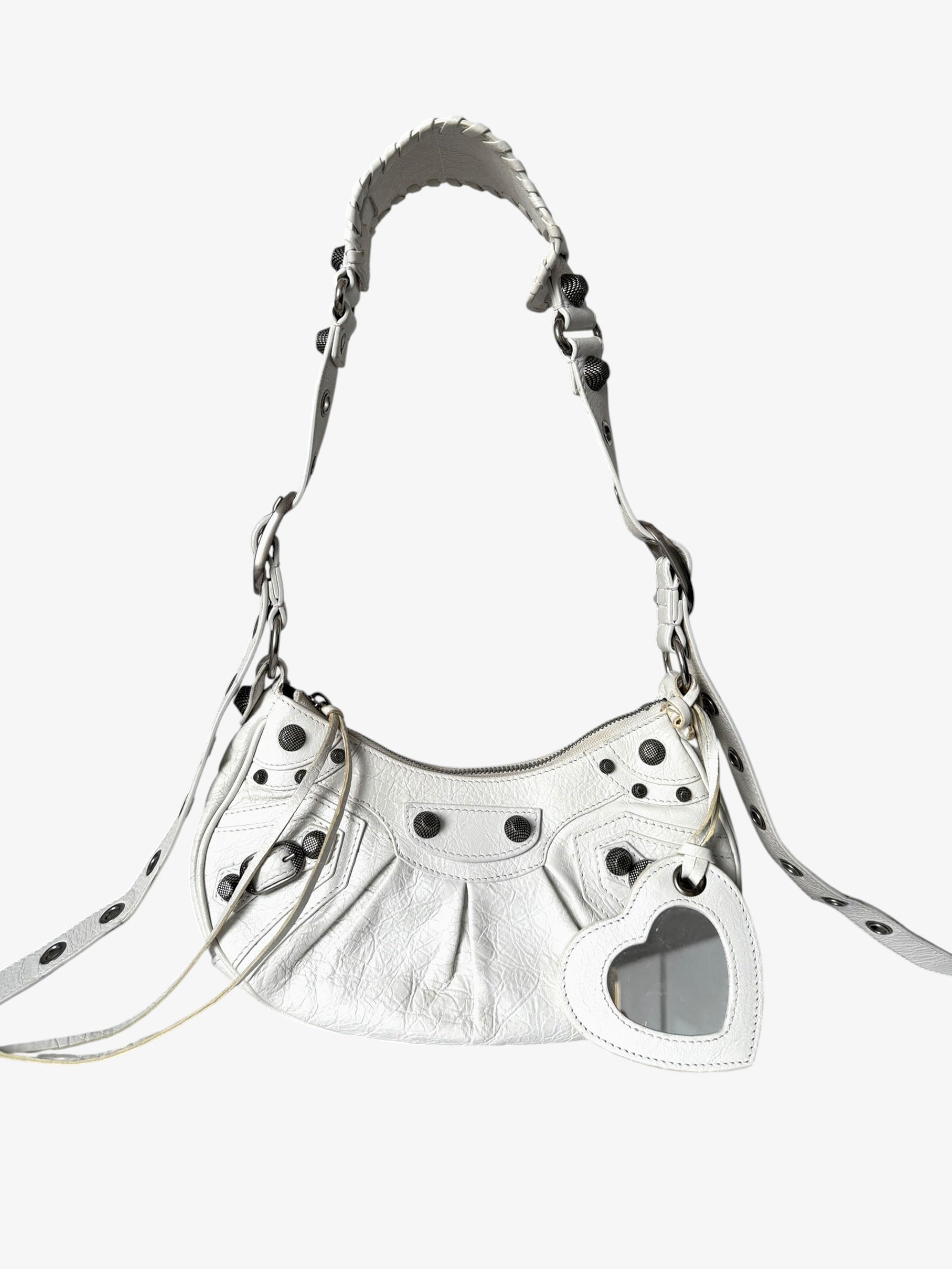 Balenciaga Le Cagole Shoulder Bag XS in White