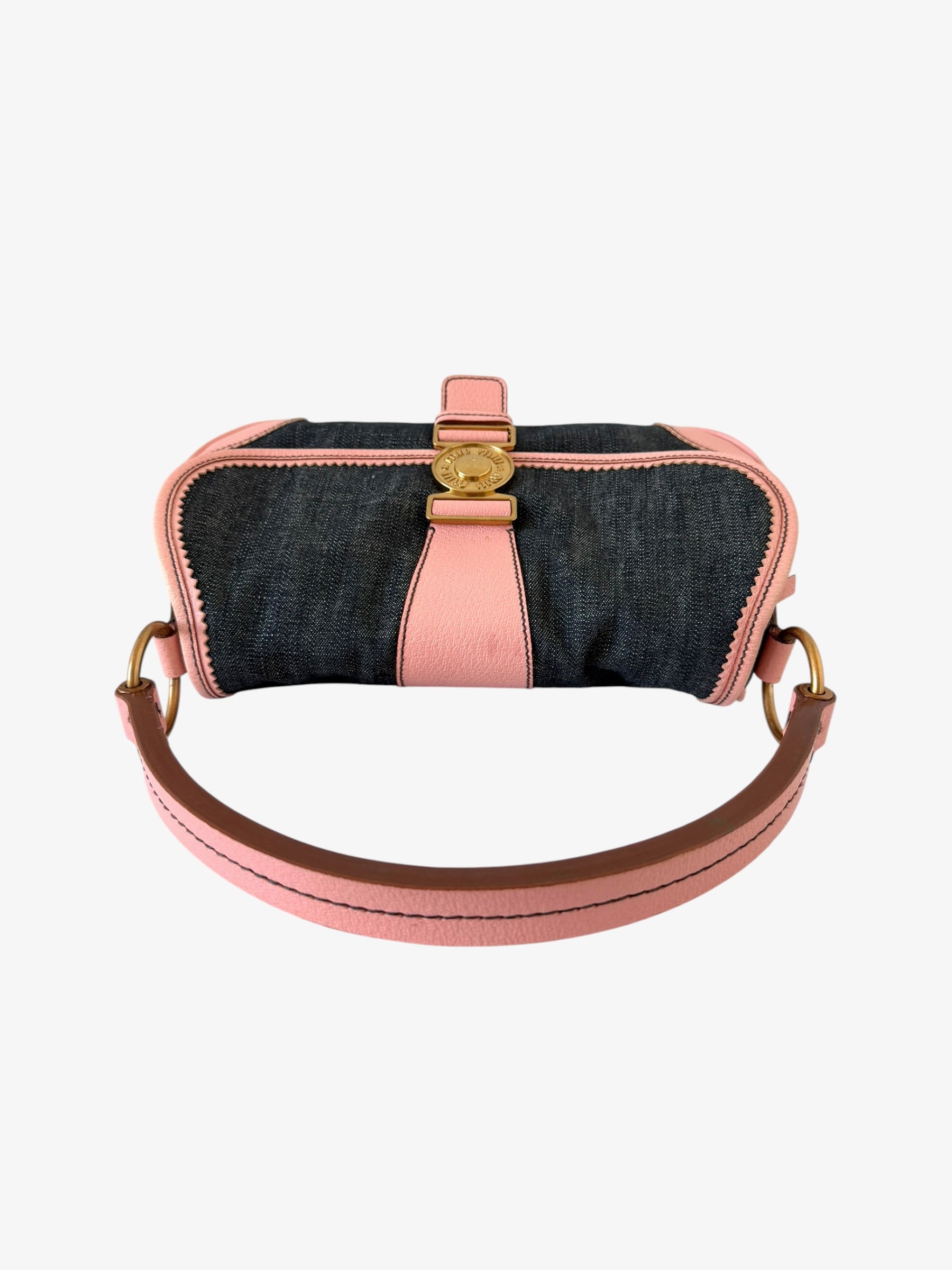 Miu Miu Denim Hobo Flap Bag