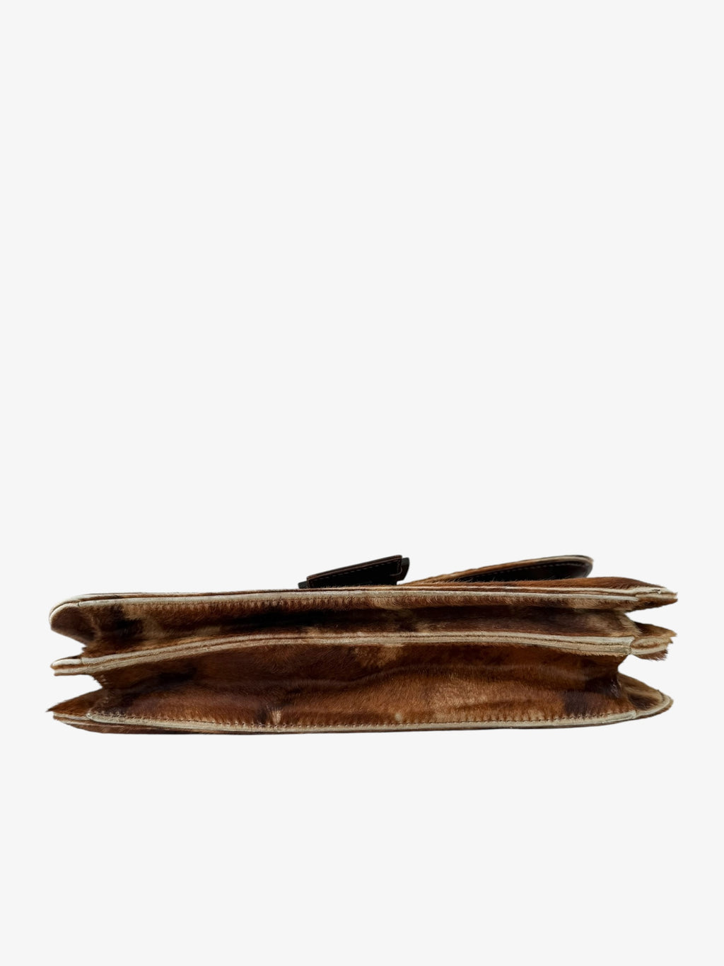 Fendi Pony Hair Baguette Shoulder Bag