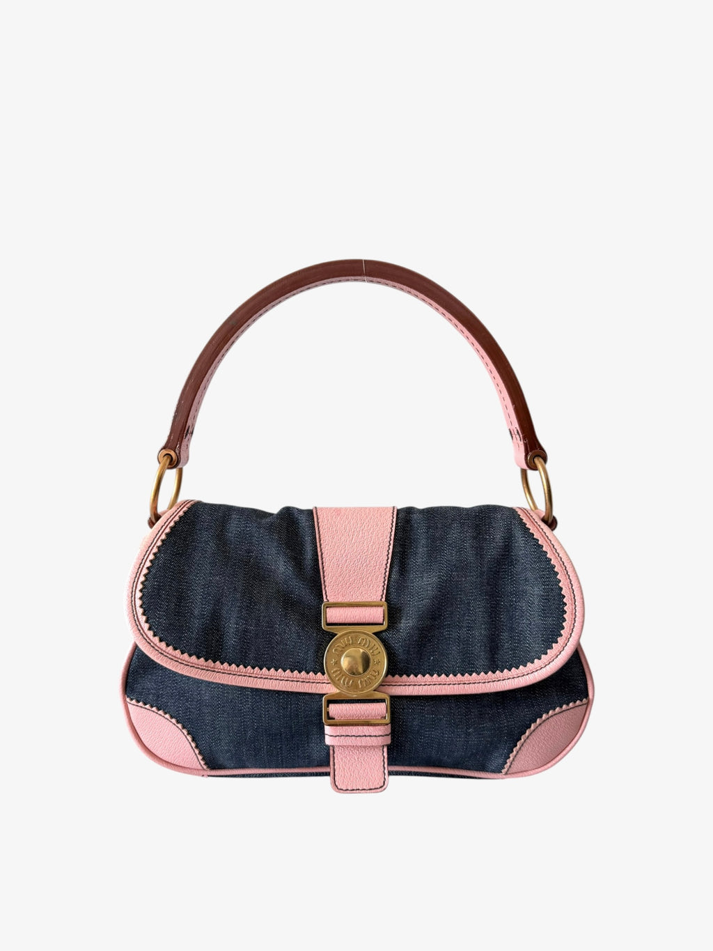 Miu Miu Denim Hobo Flap Bag