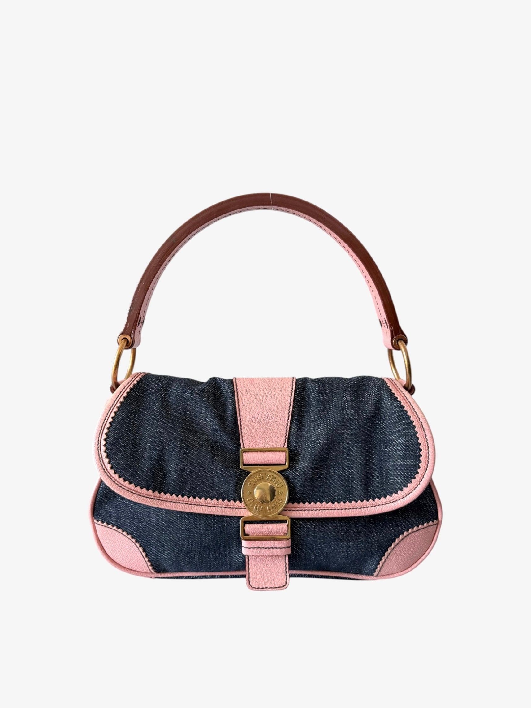 Miu Miu Denim Hobo Flap Bag