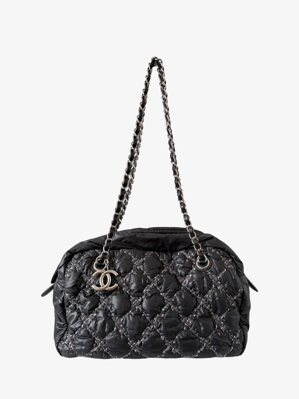 Chanel Tweed on Stitch Bowler Bag