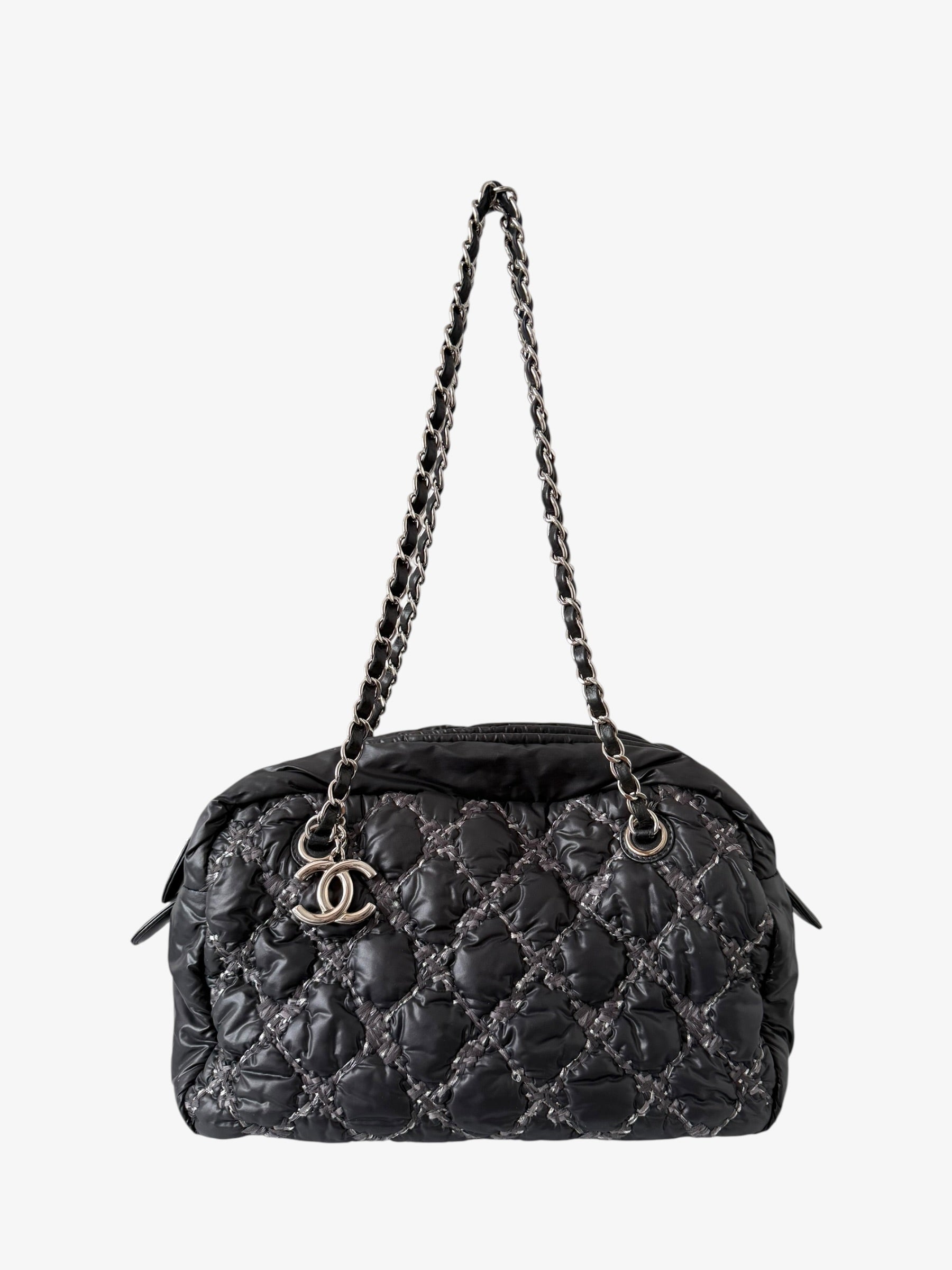 Chanel Tweed on Stitch Bowler Bag
