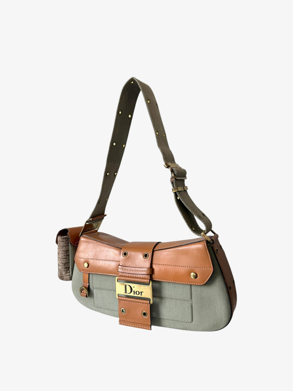 Christian Dior Street Chic Olive Green Columbus Shoulder Bag