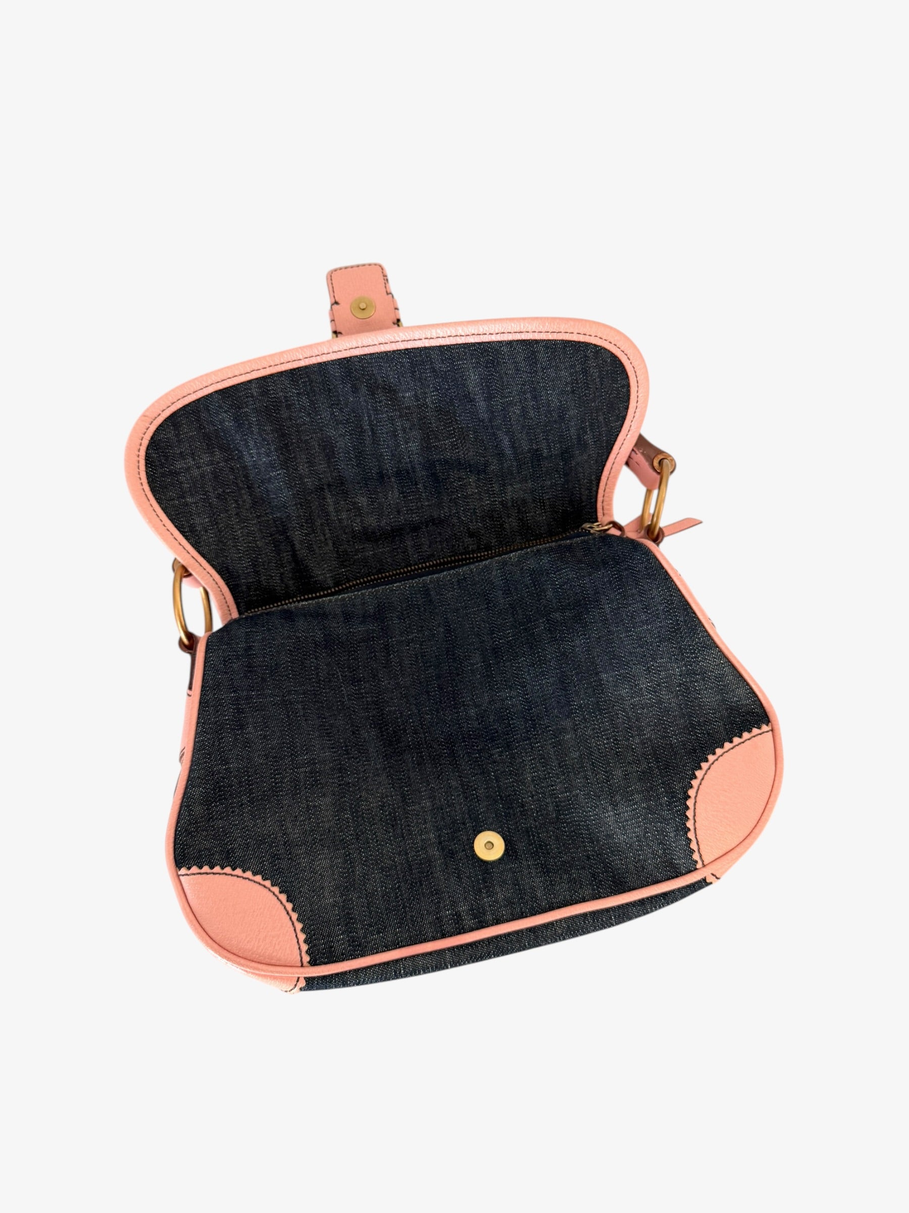 Miu Miu Denim Hobo Flap Bag