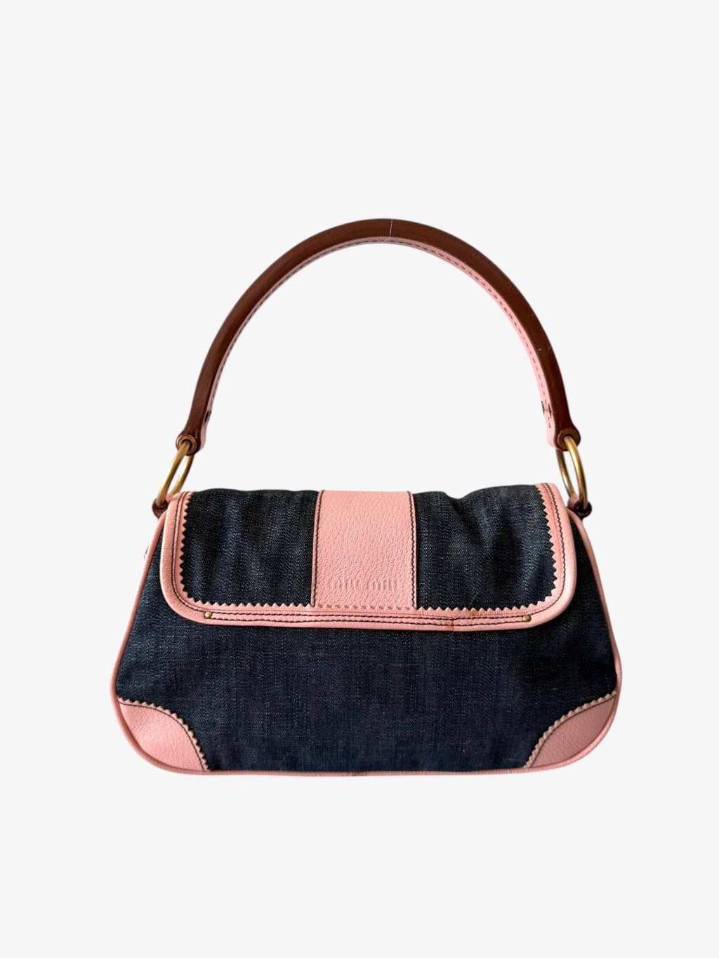 Miu Miu Denim Hobo Flap Bag