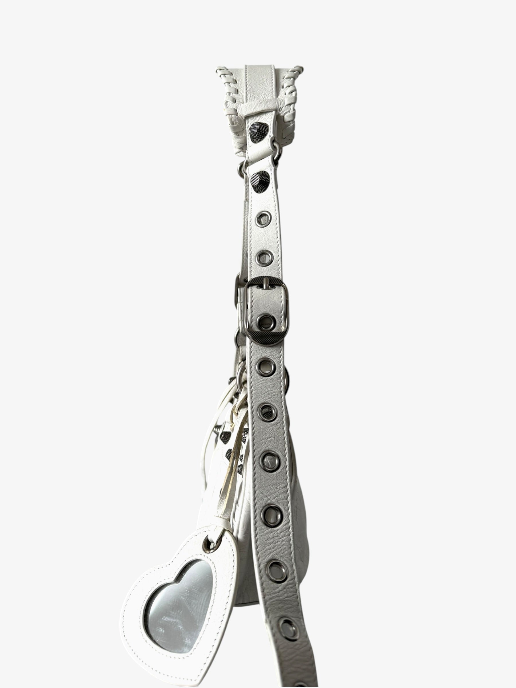 Balenciaga Le Cagole Shoulder Bag XS in White