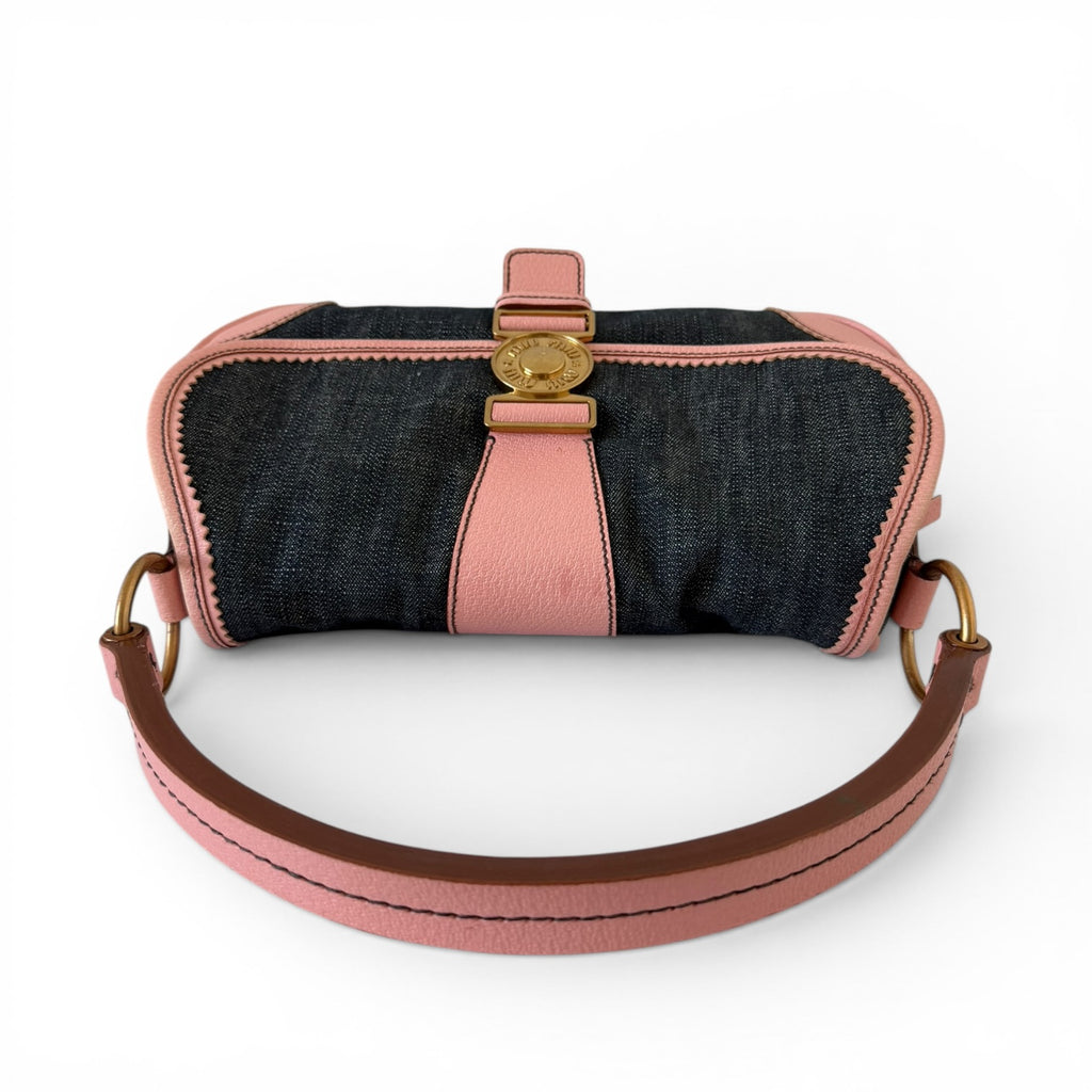Miu Miu Denim Hobo Flap Bag