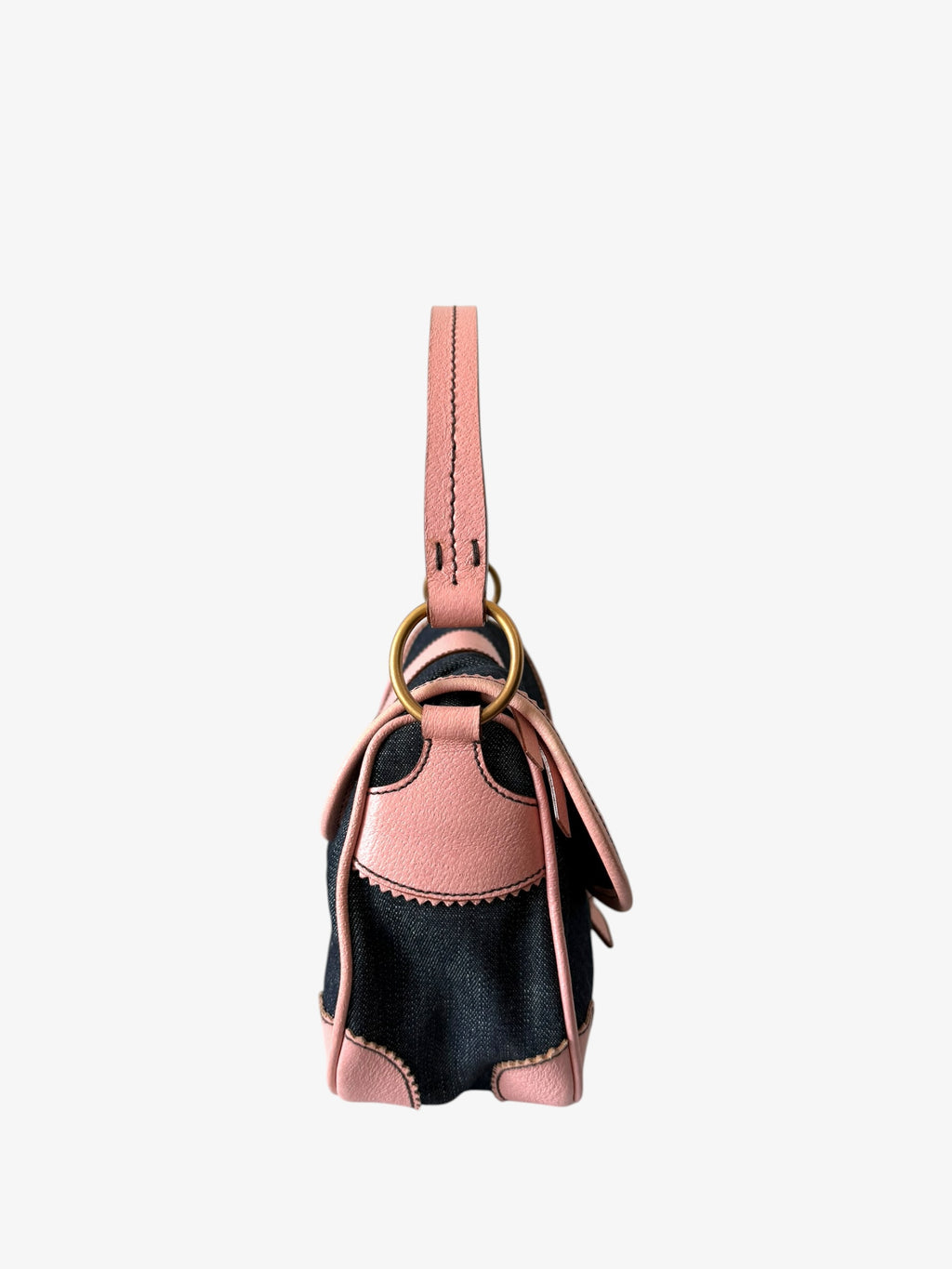 Miu Miu Denim Hobo Flap Bag