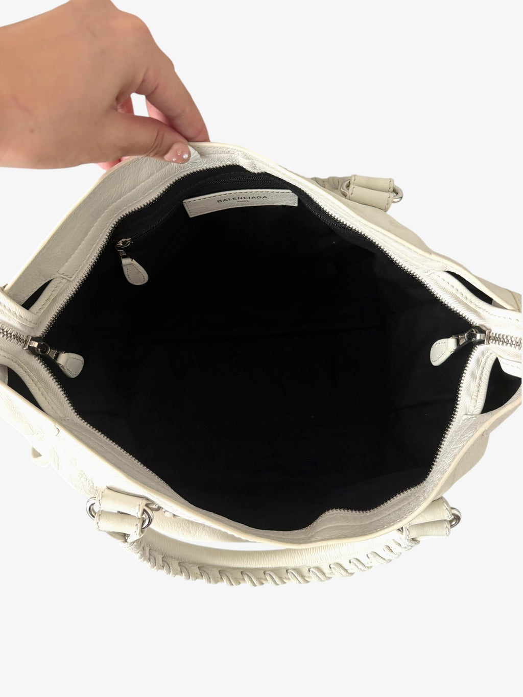 Balenciaga Le City Bag Medium Off White