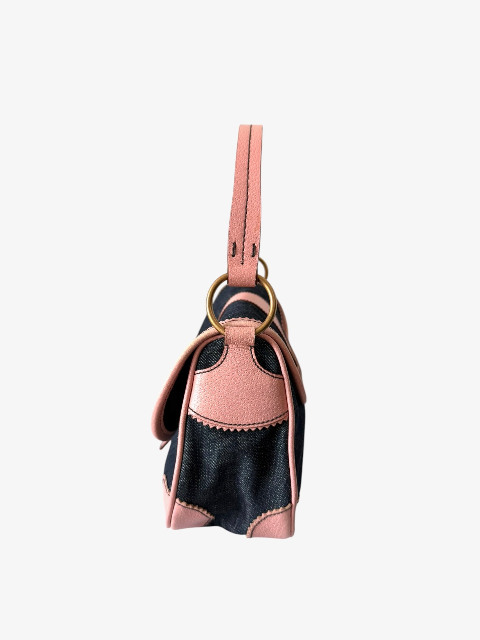 Miu Miu Denim Hobo Flap Bag