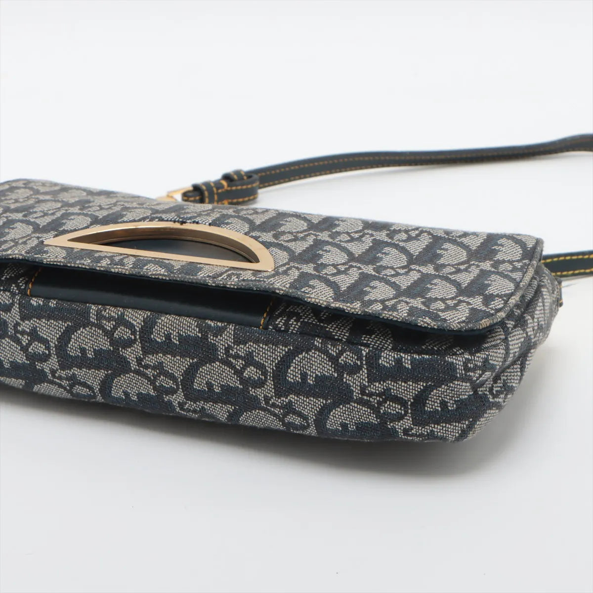 Christian Dior Navy Trotter Canvas Malice Shoulder Bag