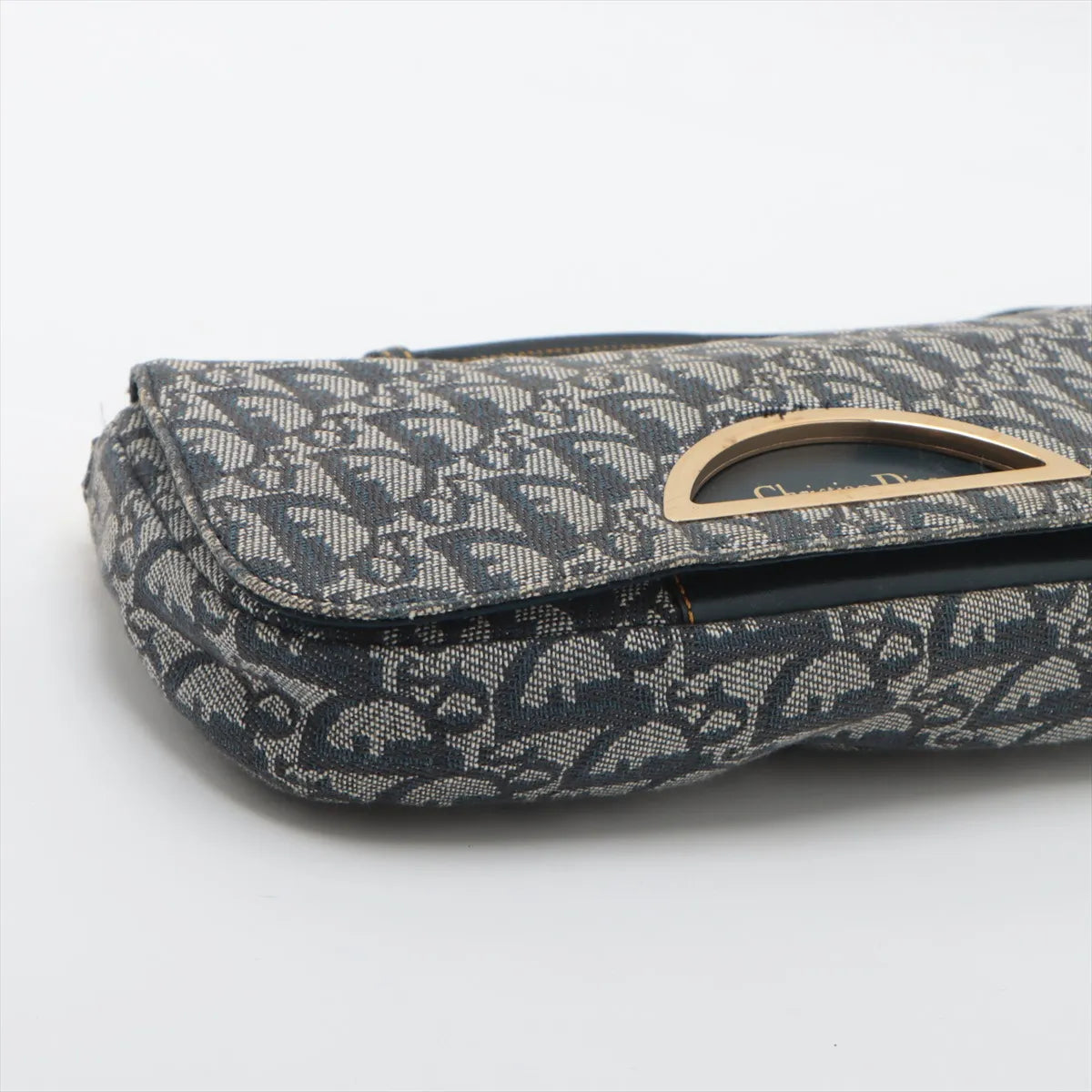 Christian Dior Navy Trotter Canvas Malice Shoulder Bag