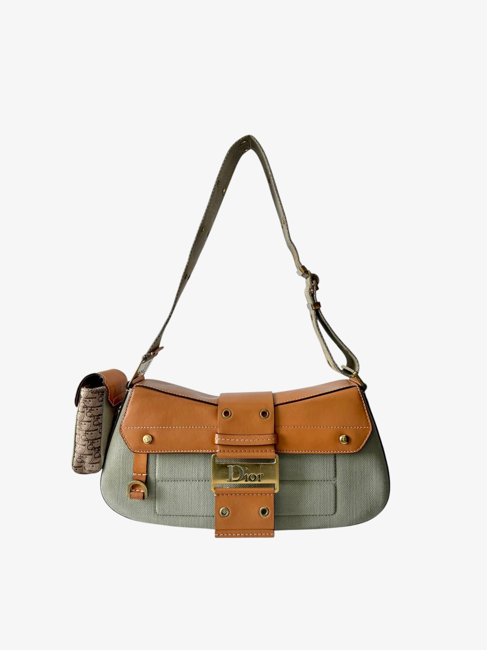 Christian Dior Street Chic Olive Green Columbus Shoulder Bag