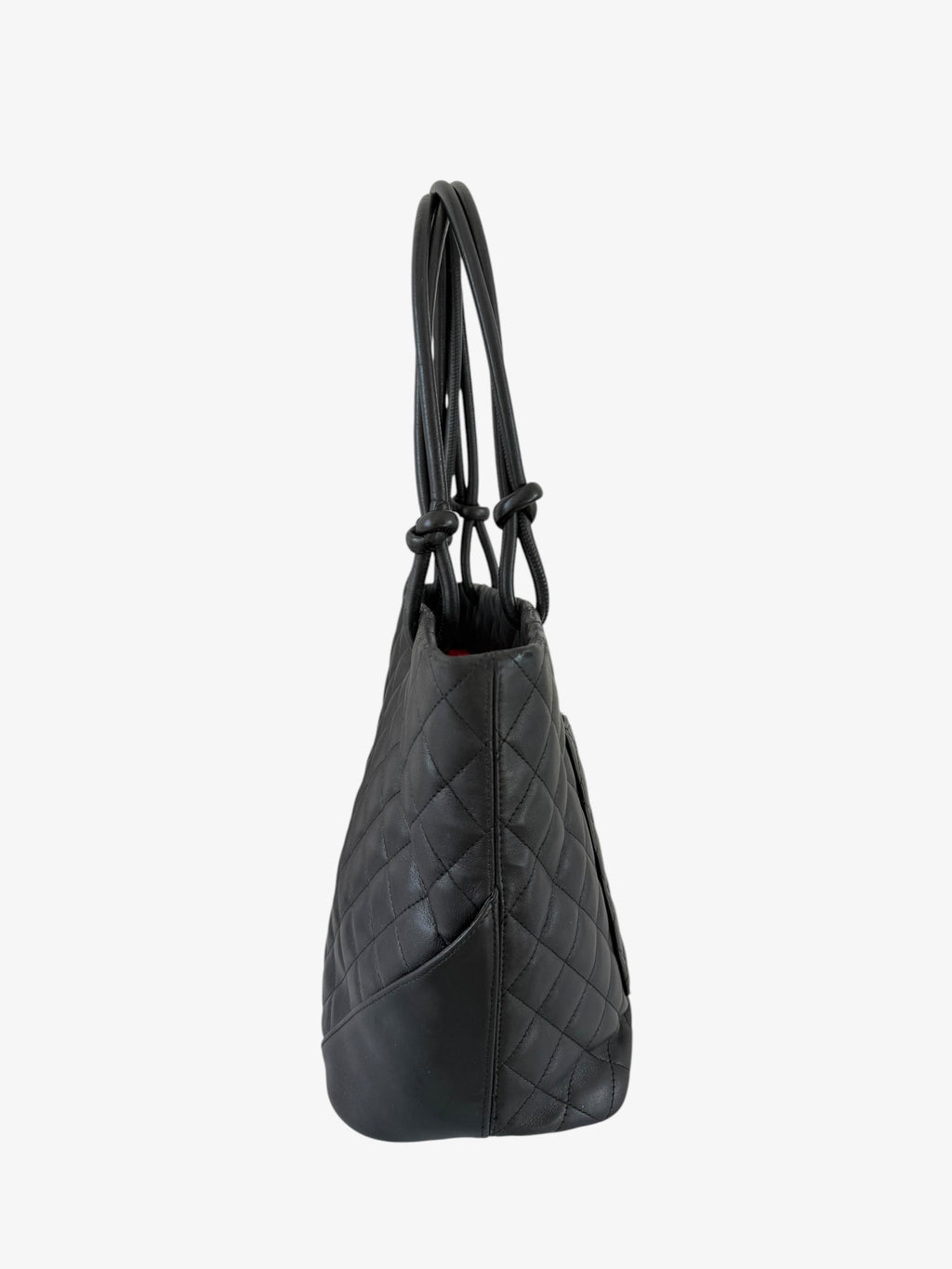 Chanel Cambon Ligne Quilted Tote Bag Black/White