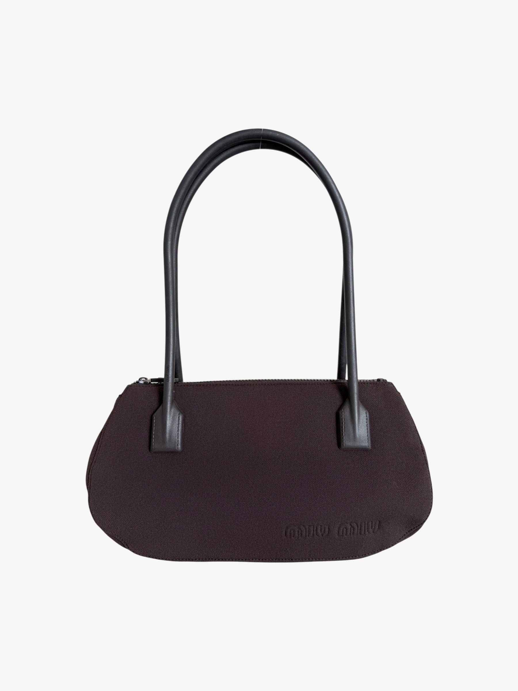 Miu Miu Archive Canvas Brown Shoulder Bag
