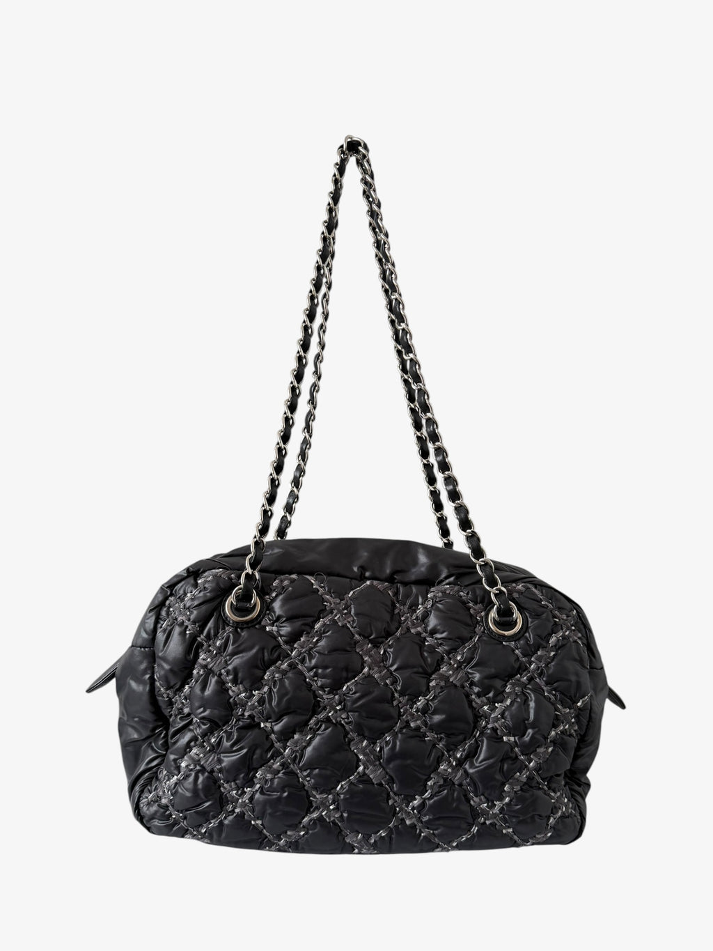 Chanel Tweed on Stitch Bowler Bag