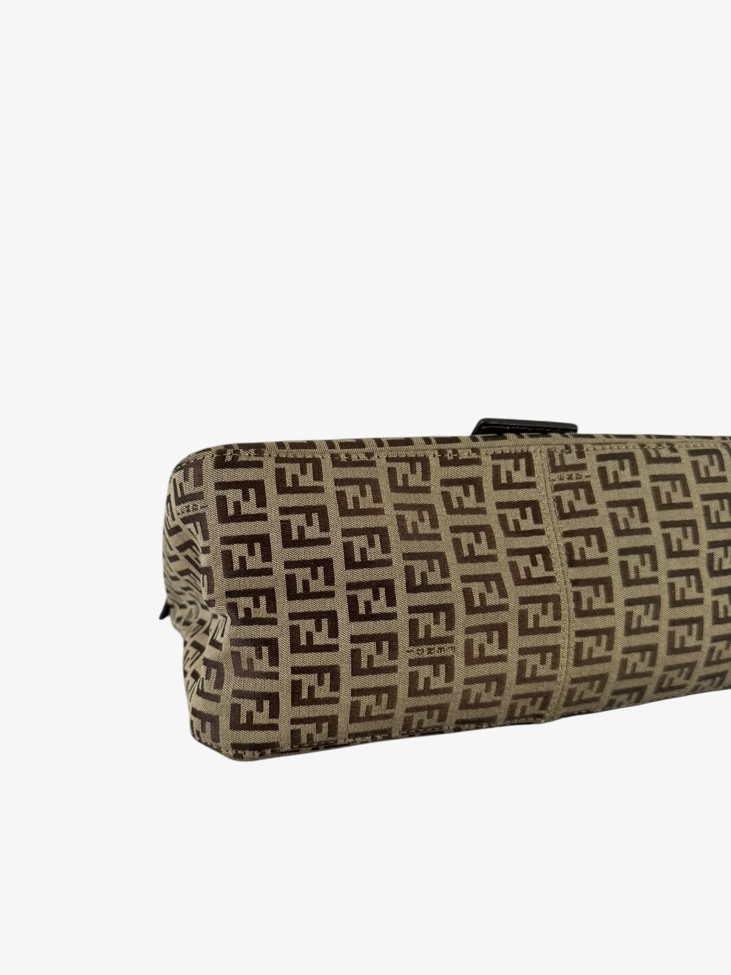 Fendi Zucchino Mama Baguette Shoulder Bag - Gold Hardware