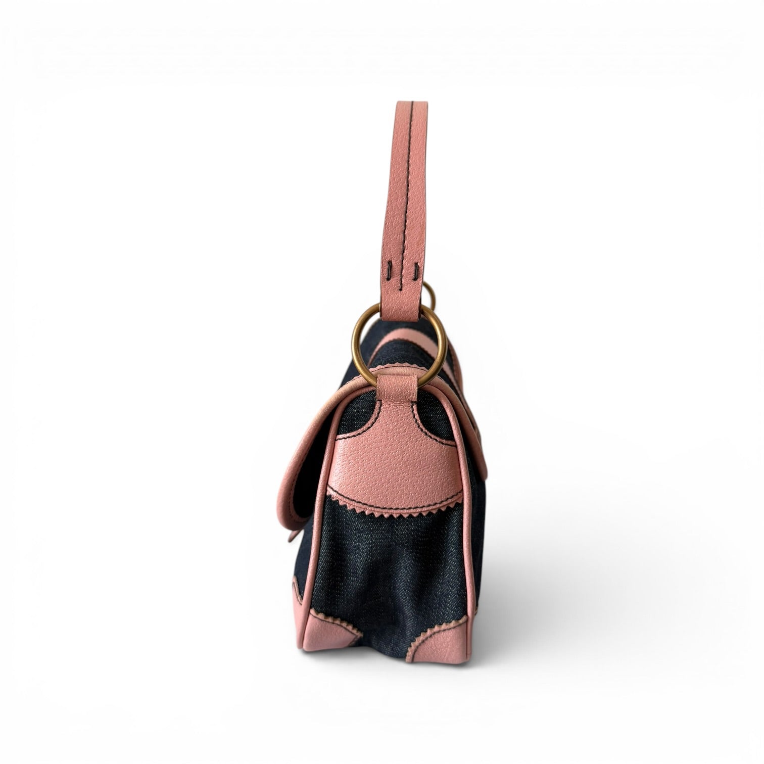 Miu Miu Denim Hobo Flap Bag