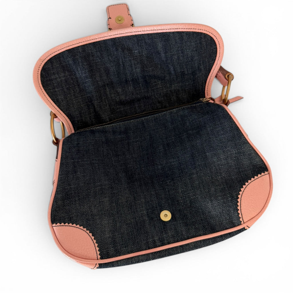 Miu Miu Denim Hobo Flap Bag