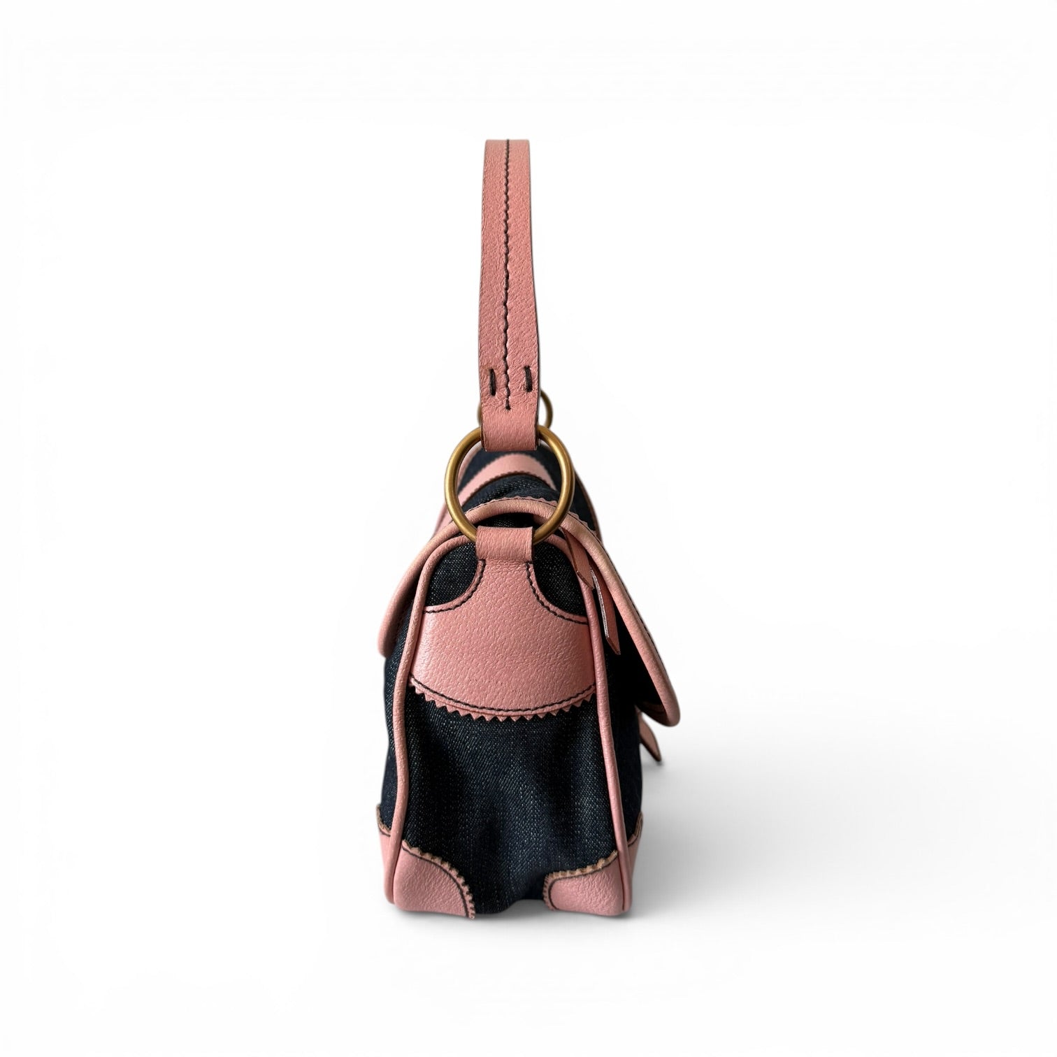 Miu Miu Denim Hobo Flap Bag