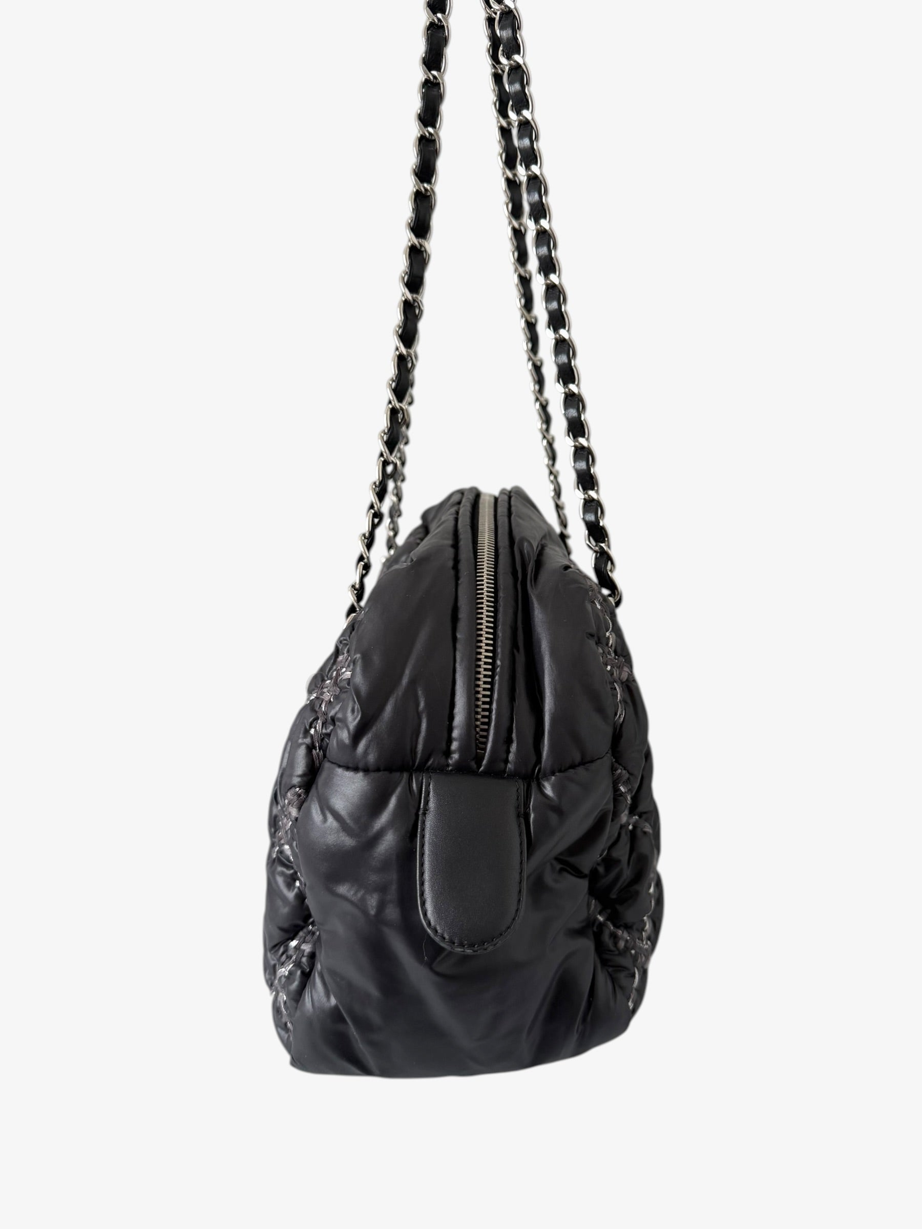 Chanel Tweed on Stitch Bowler Bag