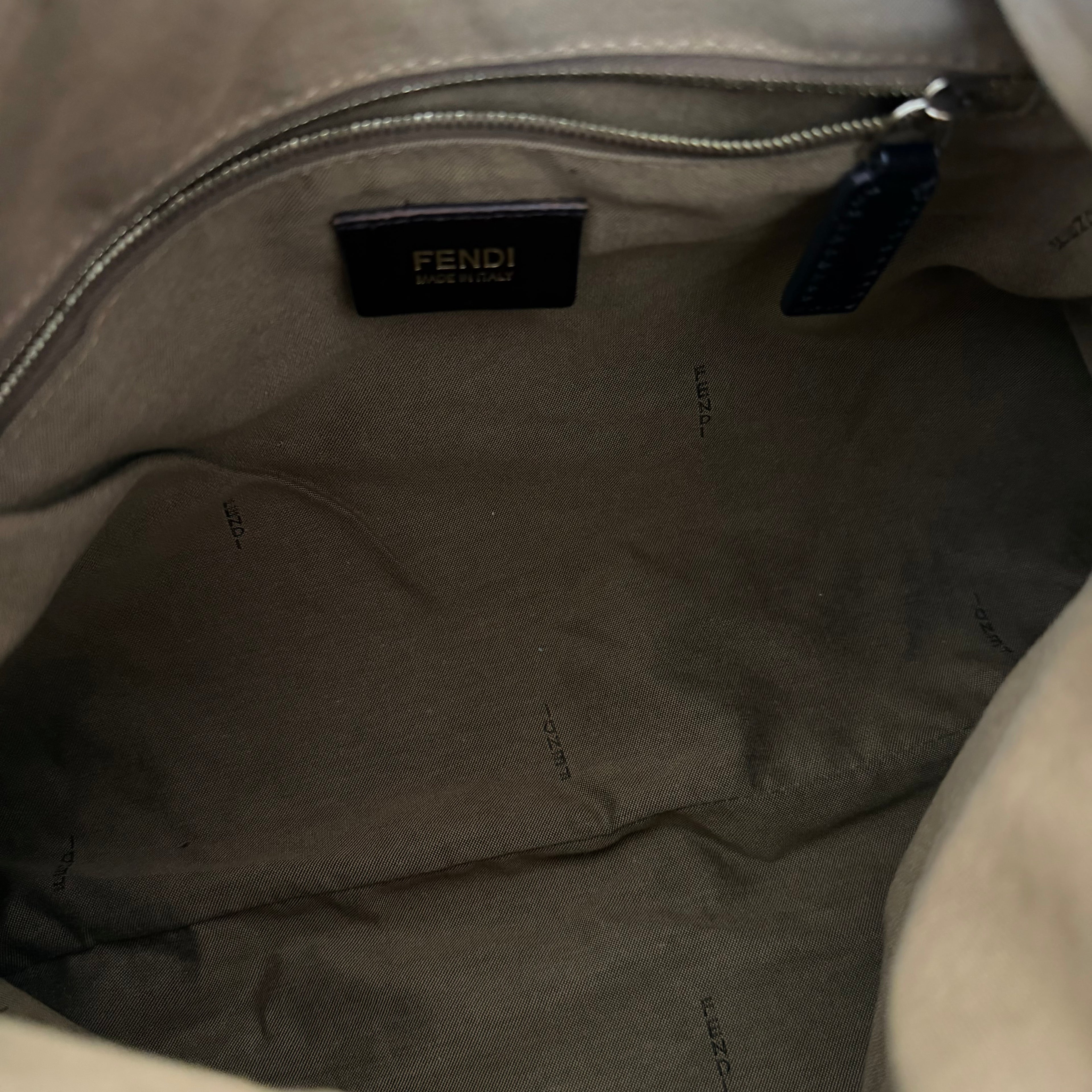 Fendi Zucca Star Studded Chef Large Hobo Bag