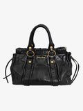 Miu Miu Vitello Lux Gathered Tote