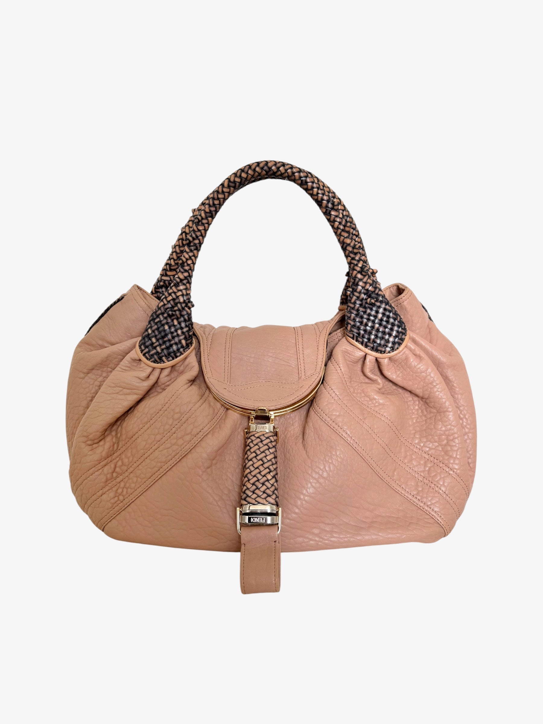 Fendi Spy Nappa Blush Pink Leather Handbag