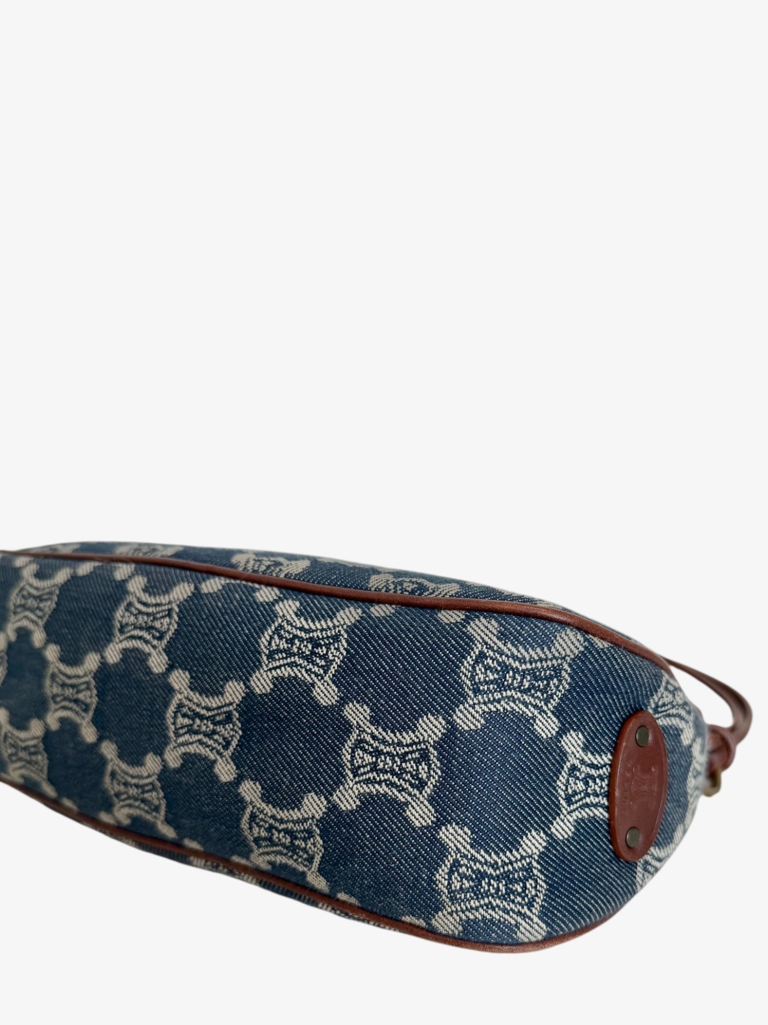 Celine Macadam Denim Baguette Bag