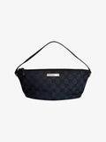 Gucci GG Canvas Boat Shoulder Bag Black
