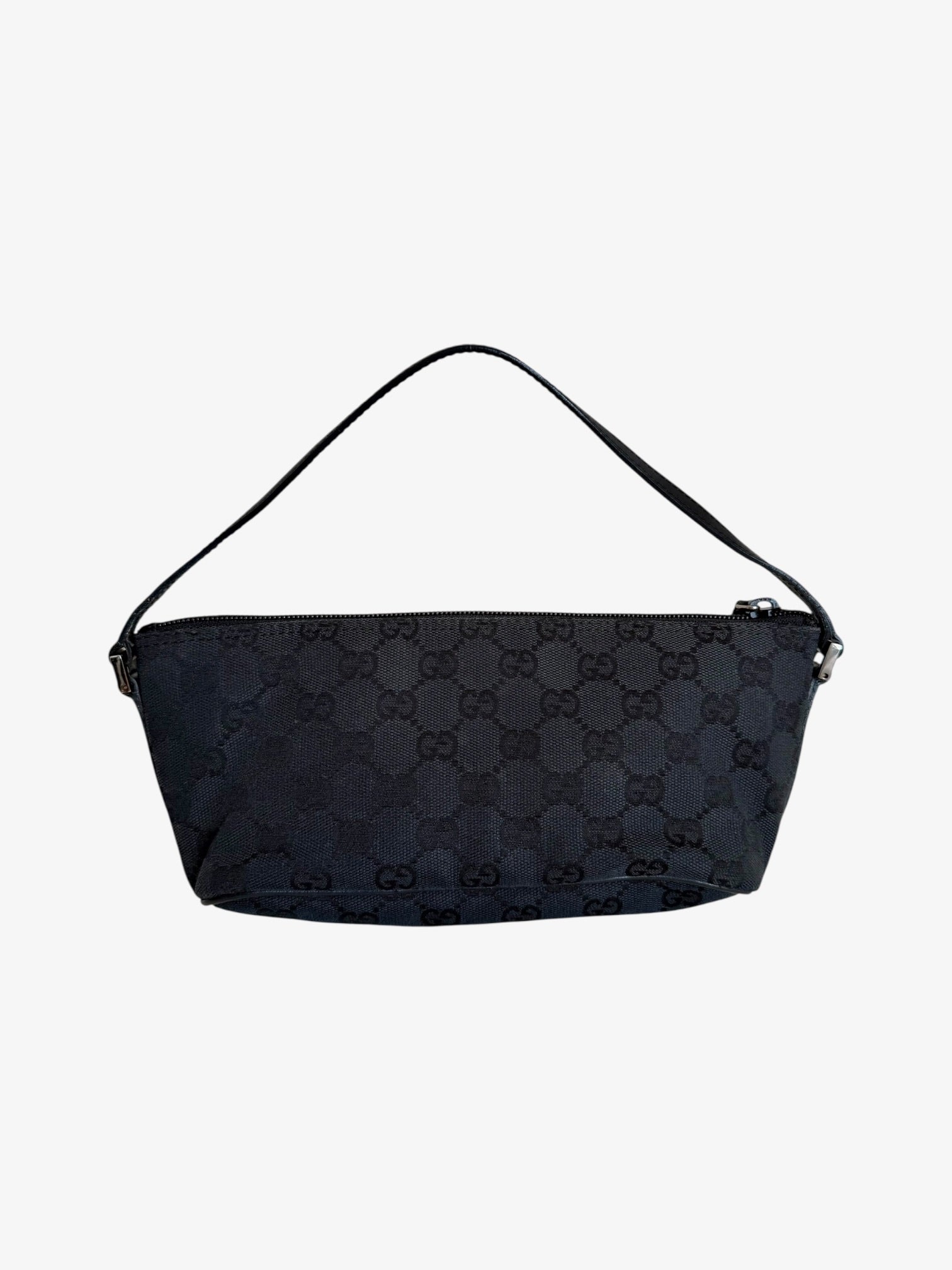 Gucci GG Canvas Boat Shoulder Bag Black