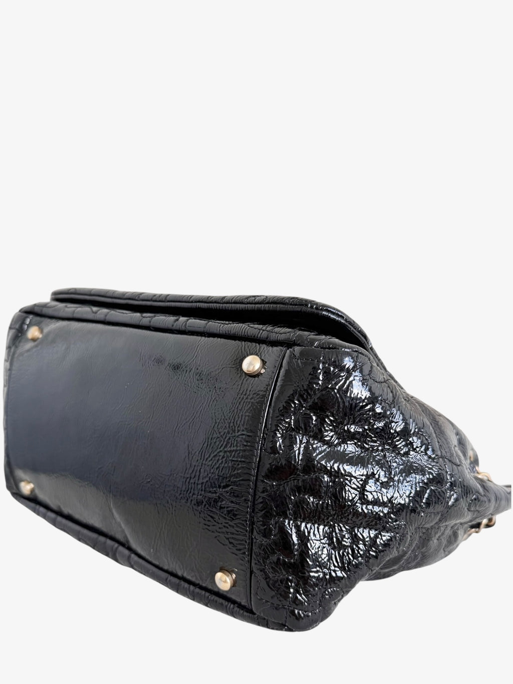 Chanel Patent Leather Puzzle Accordion Flap Bag