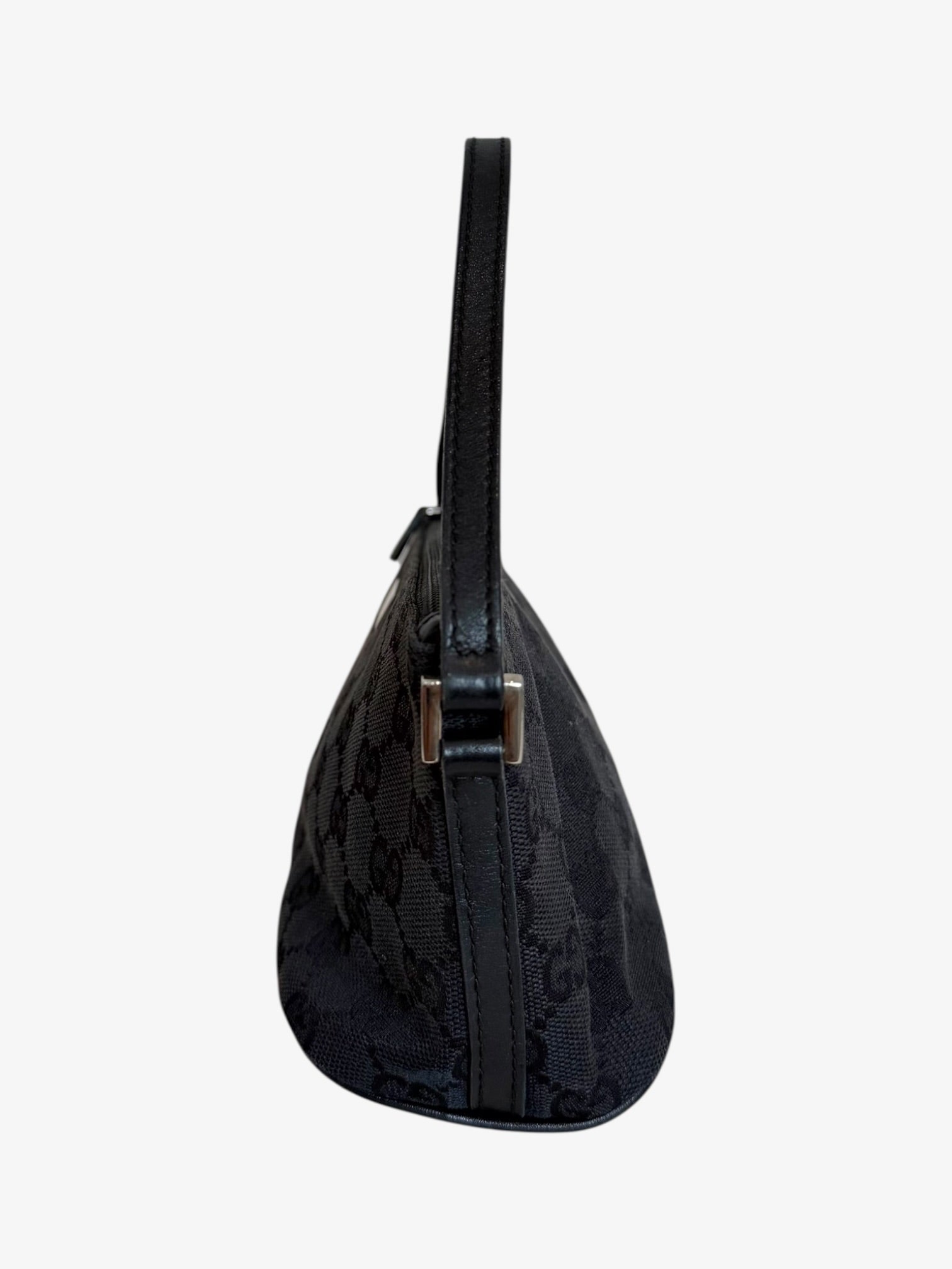 Gucci GG Canvas Boat Shoulder Bag Black