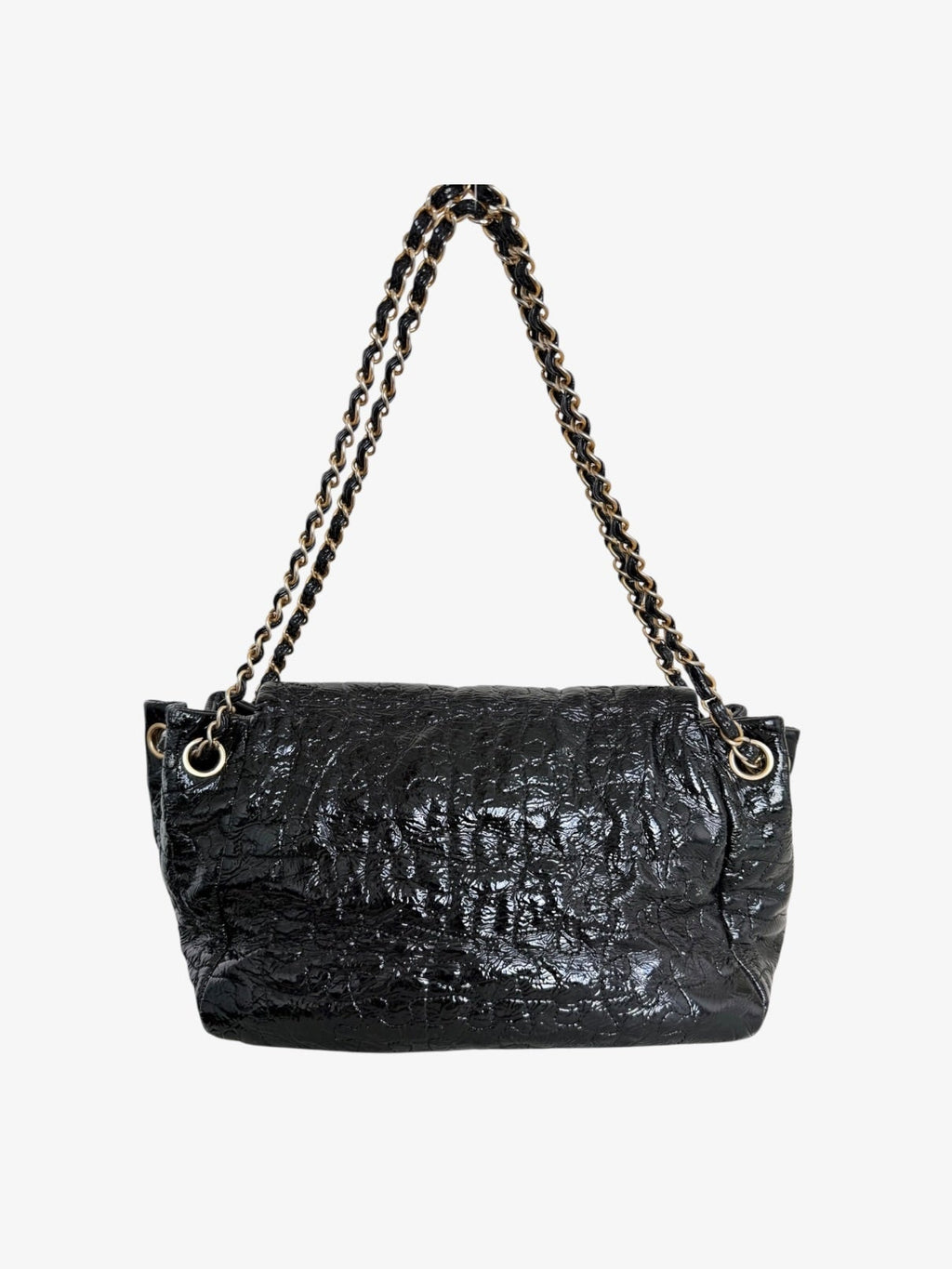 Chanel Patent Leather Puzzle Accordion Flap Bag
