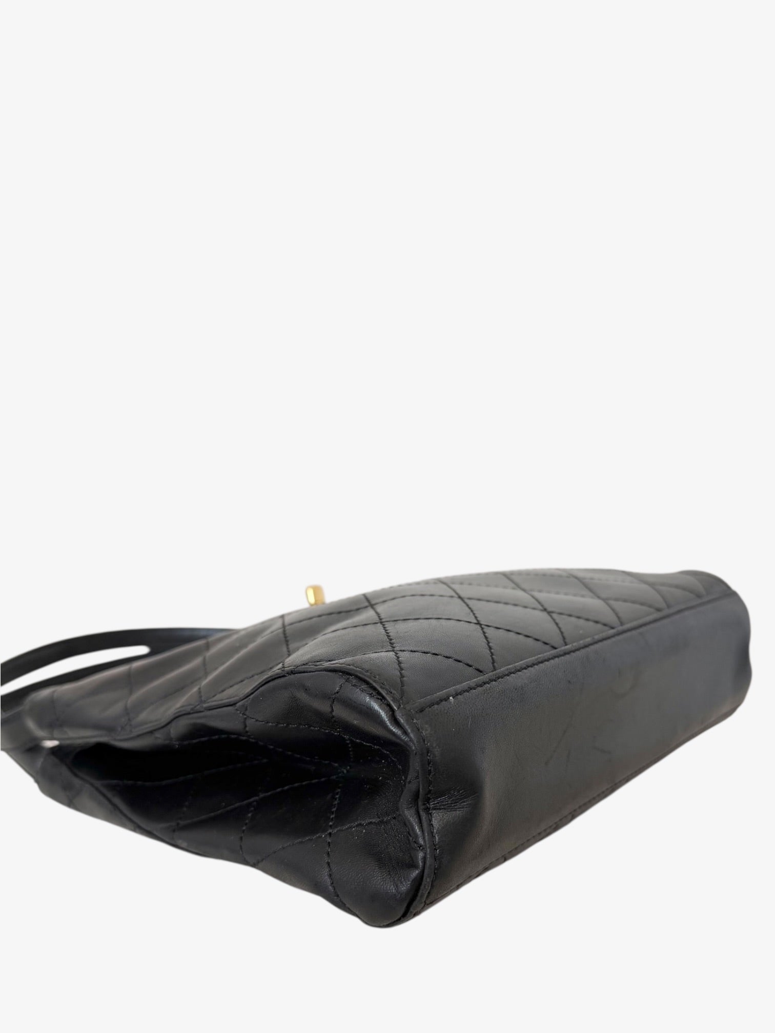 Chanel Quilted Lambskin Shoulder Tote Bag