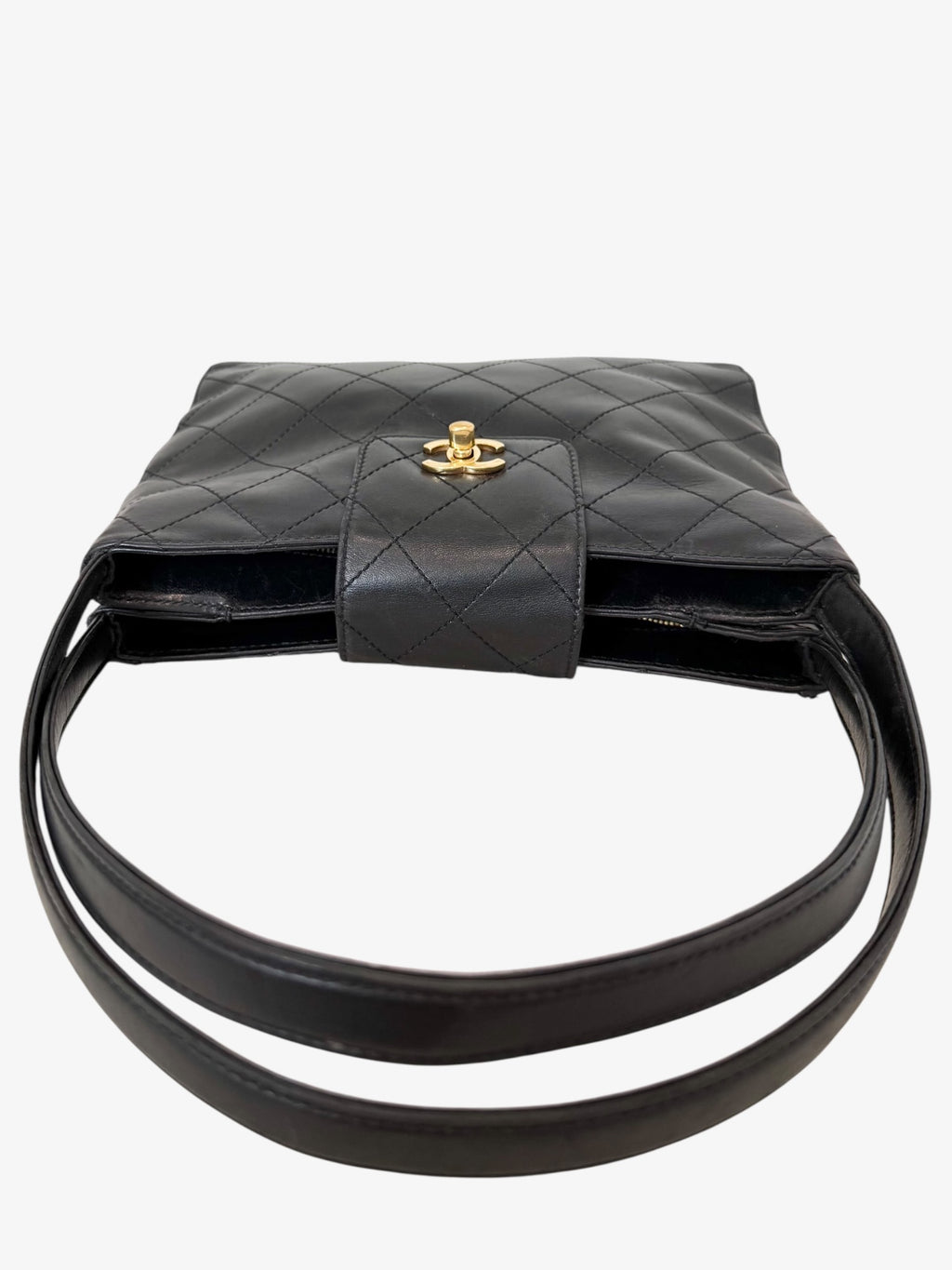 Chanel Quilted Lambskin Shoulder Tote Bag