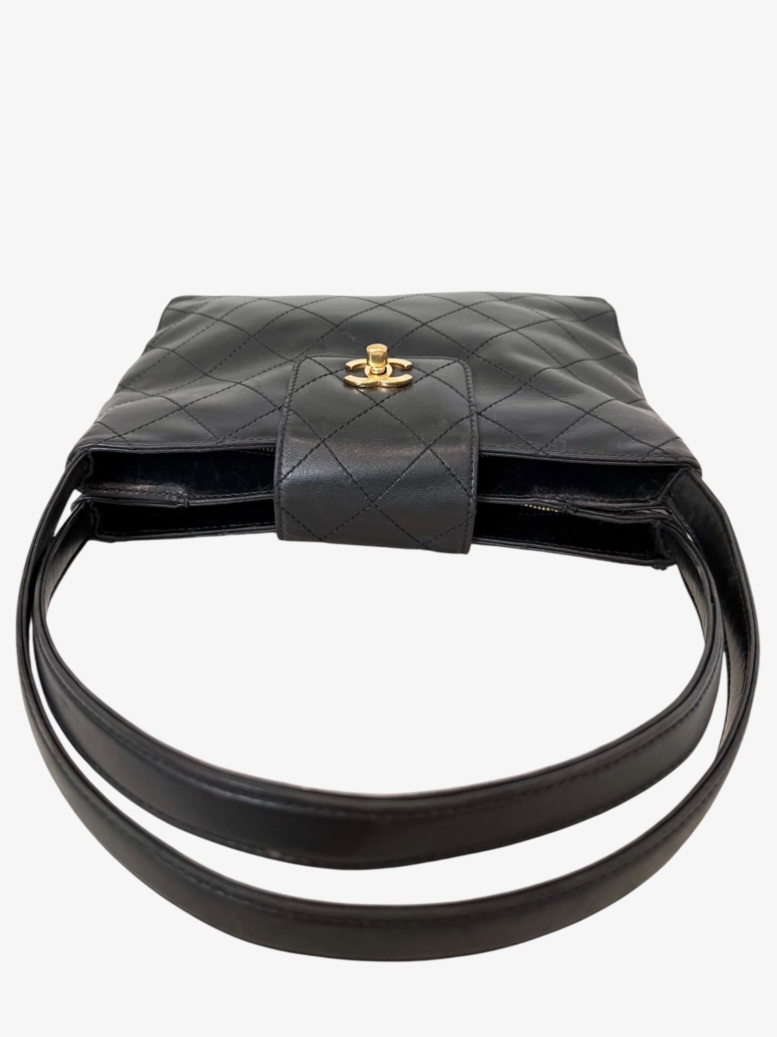 Chanel Quilted Lambskin Shoulder Tote Bag