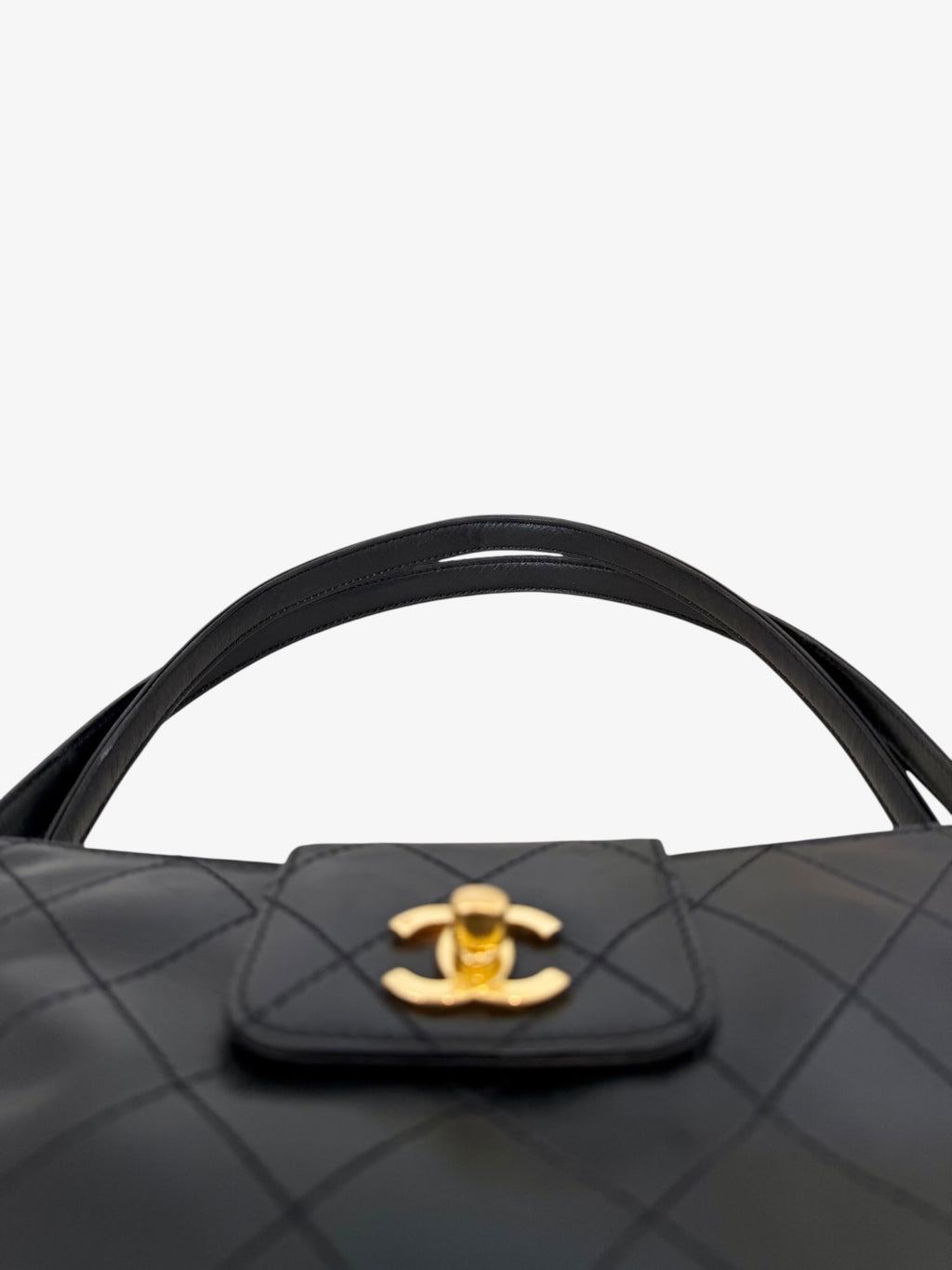 Chanel Quilted Lambskin Shoulder Tote Bag