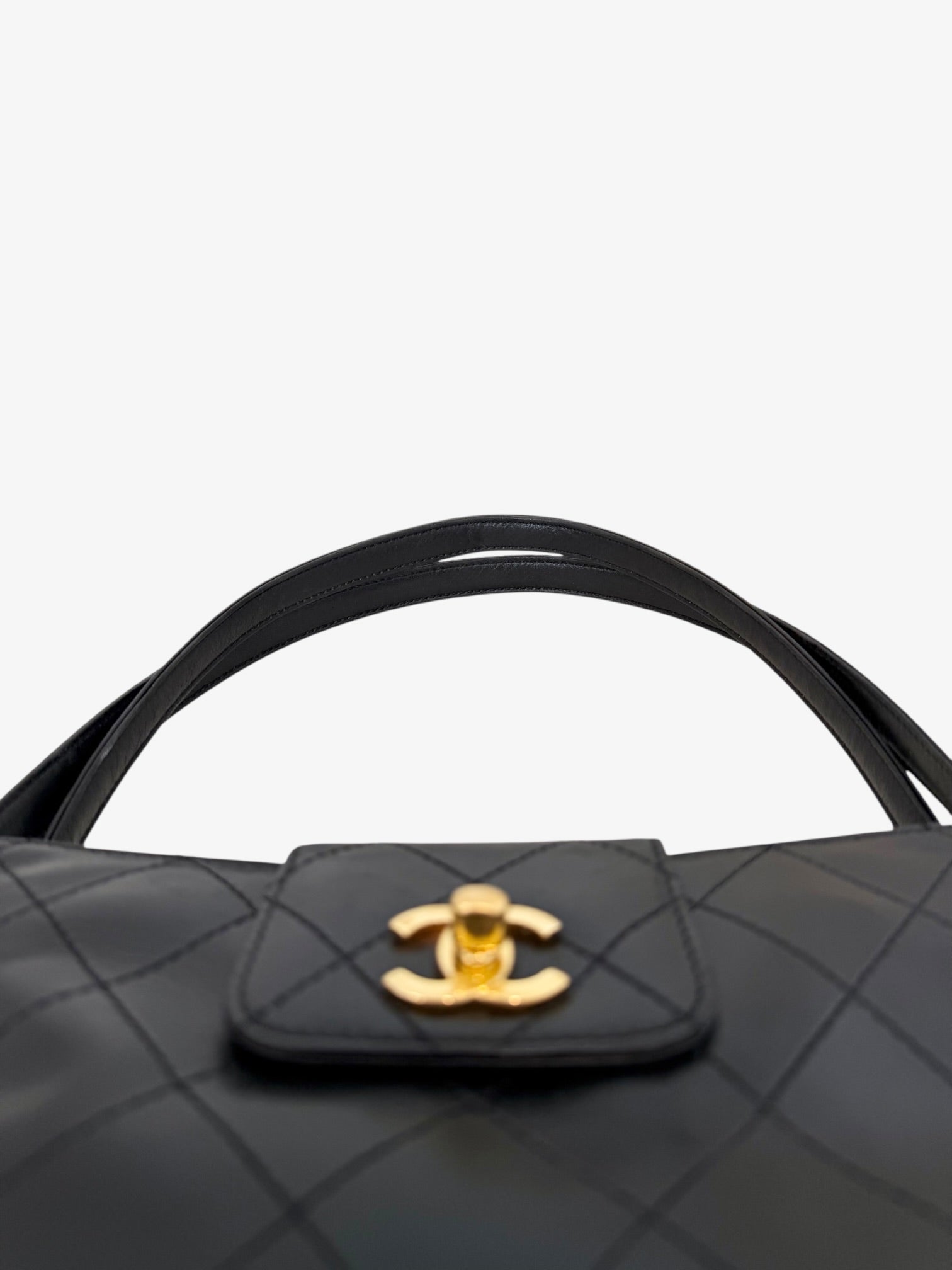 Chanel Quilted Lambskin Shoulder Tote Bag
