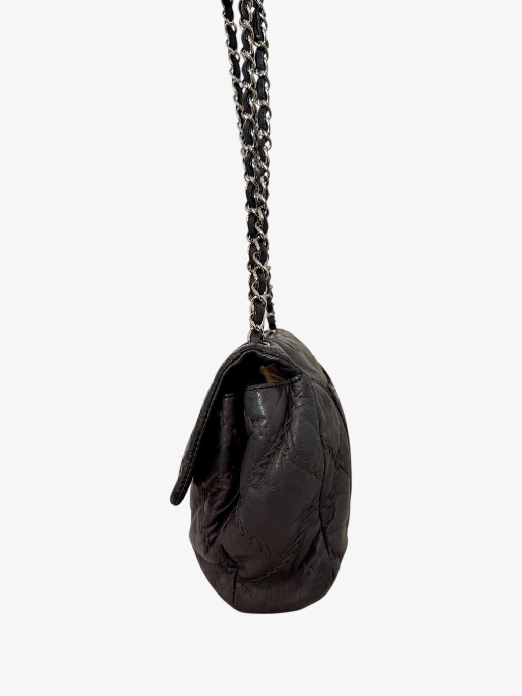 Chanel Calfskin Patchwork Stitch Flap Bag