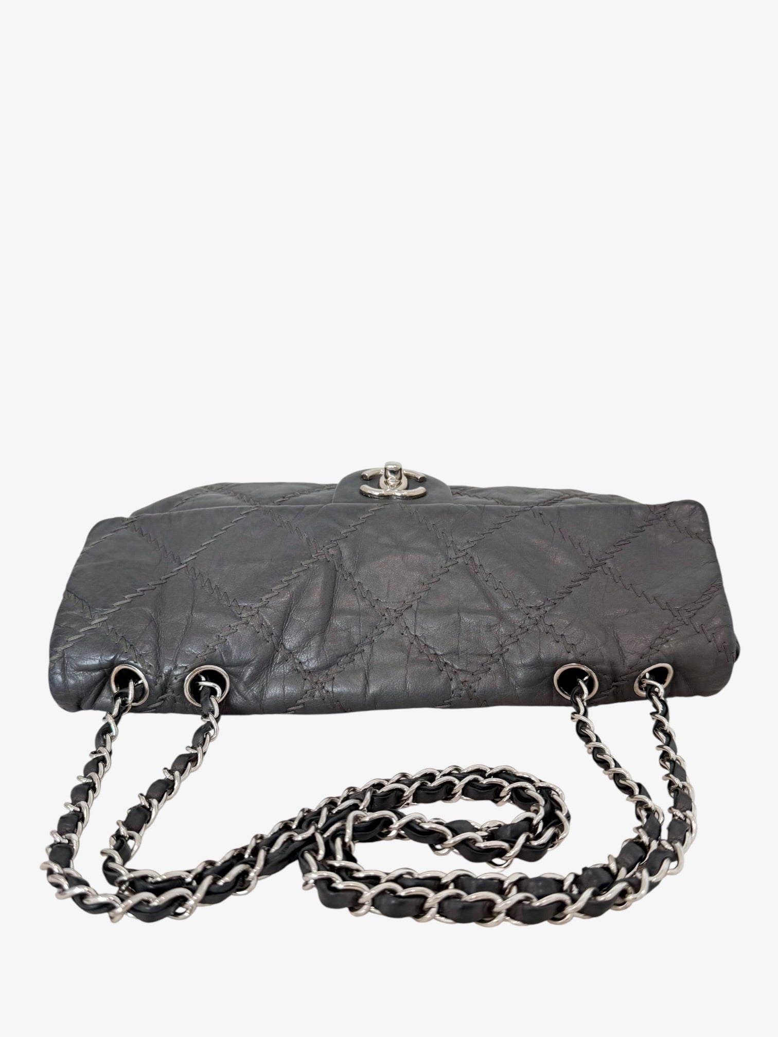 Chanel Calfskin Patchwork Stitch Flap Bag