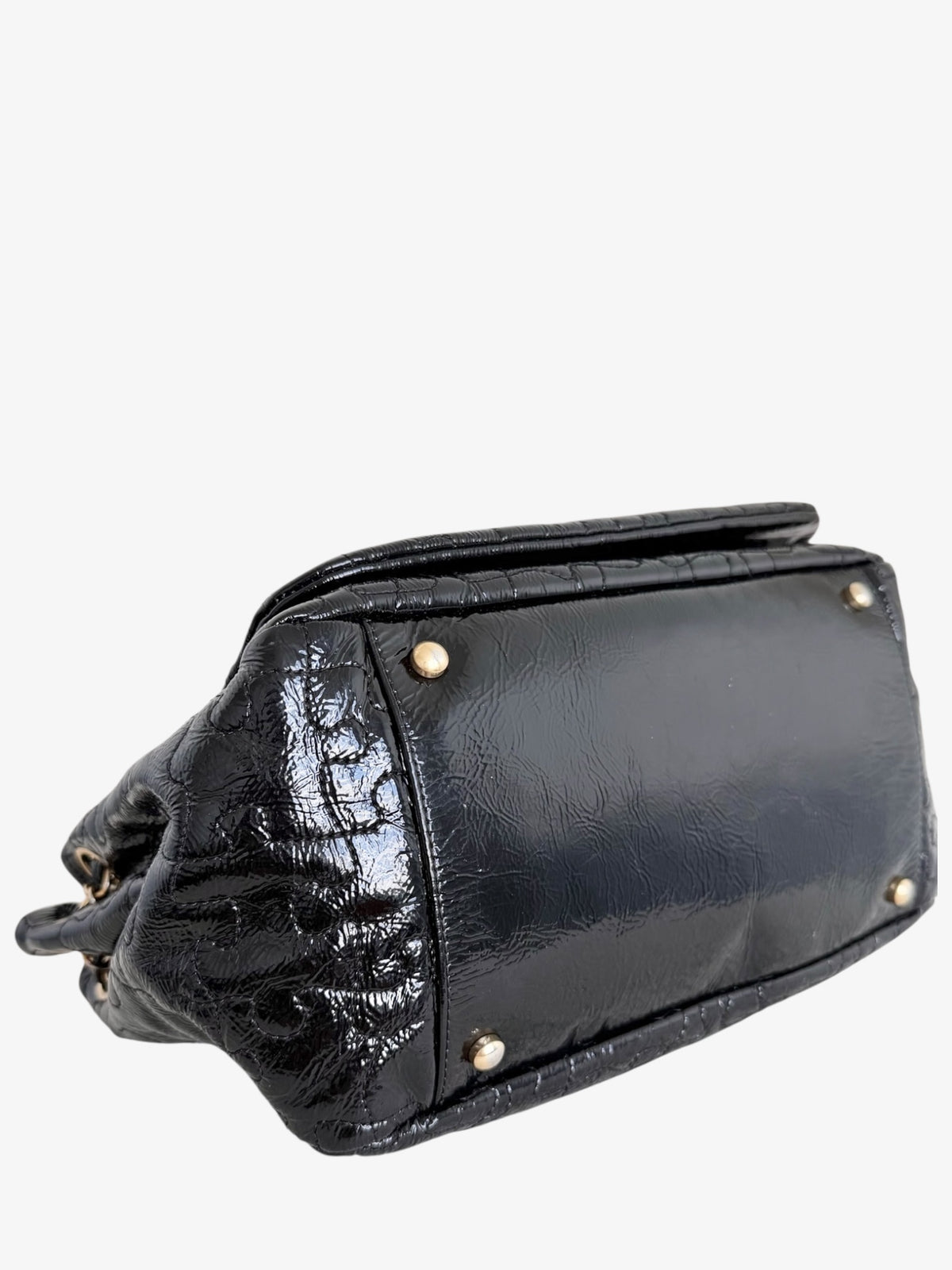 Chanel Patent Leather Puzzle Accordion Flap Bag