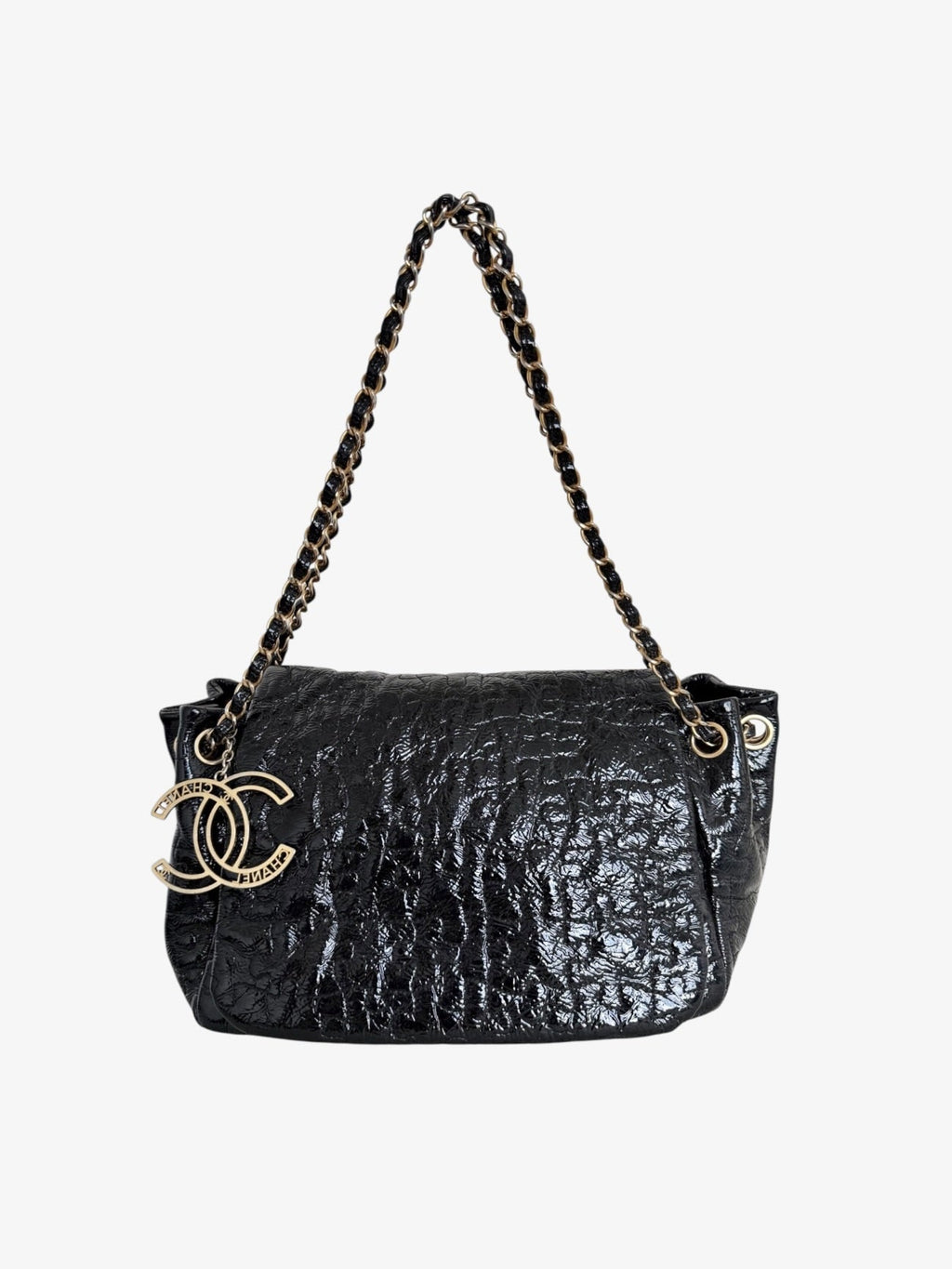 Chanel Patent Leather Puzzle Accordion Flap Bag