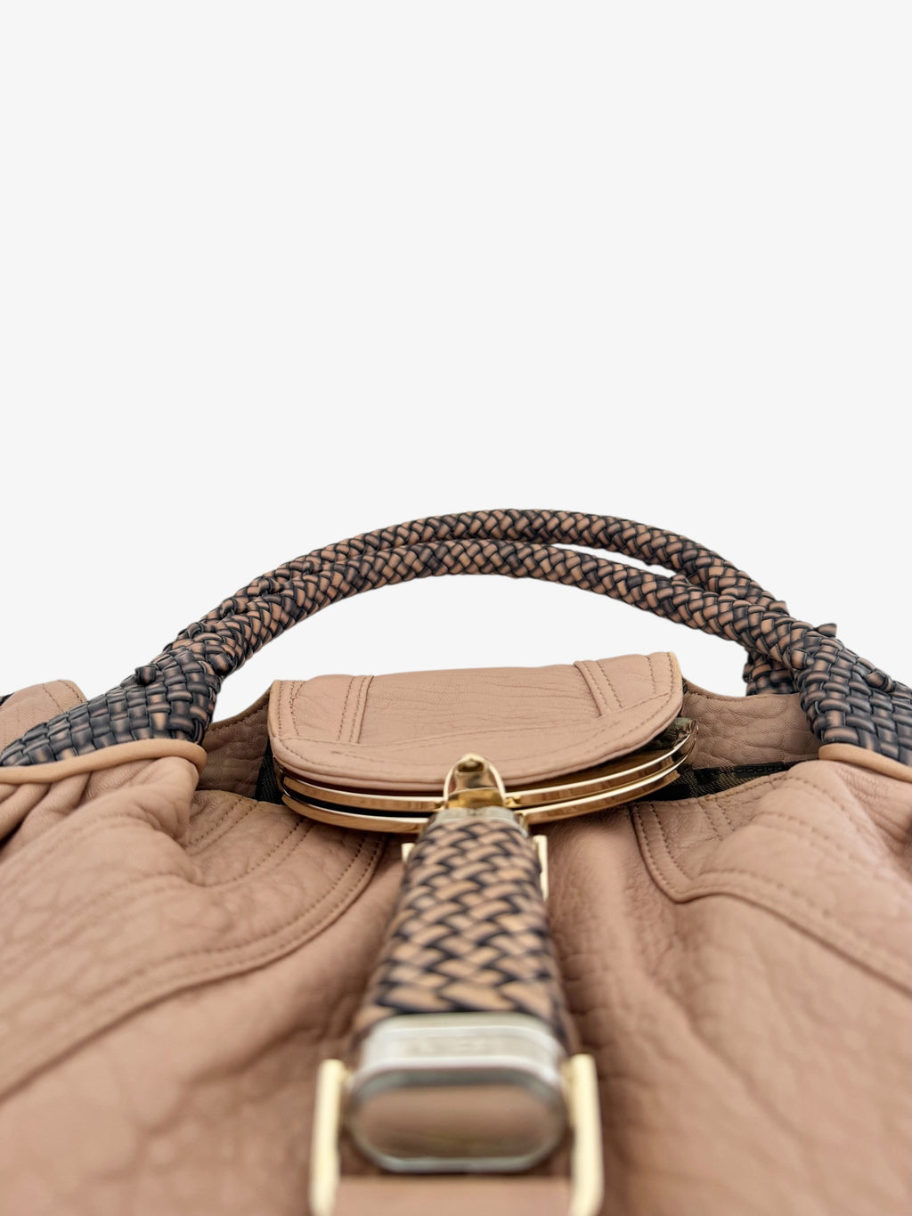 Fendi Spy Nappa Blush Pink Leather Handbag