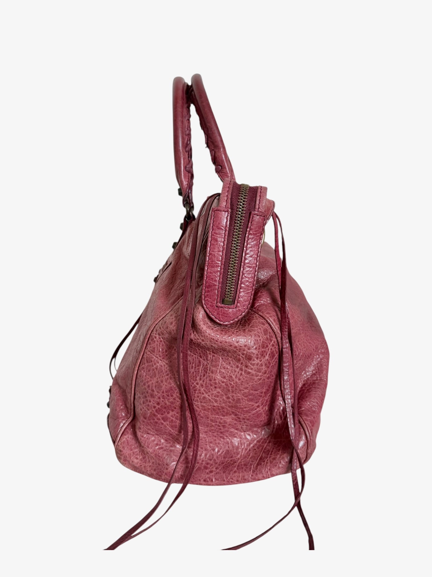 Balenciaga Classic Lambskin City Bag Pink Arena
