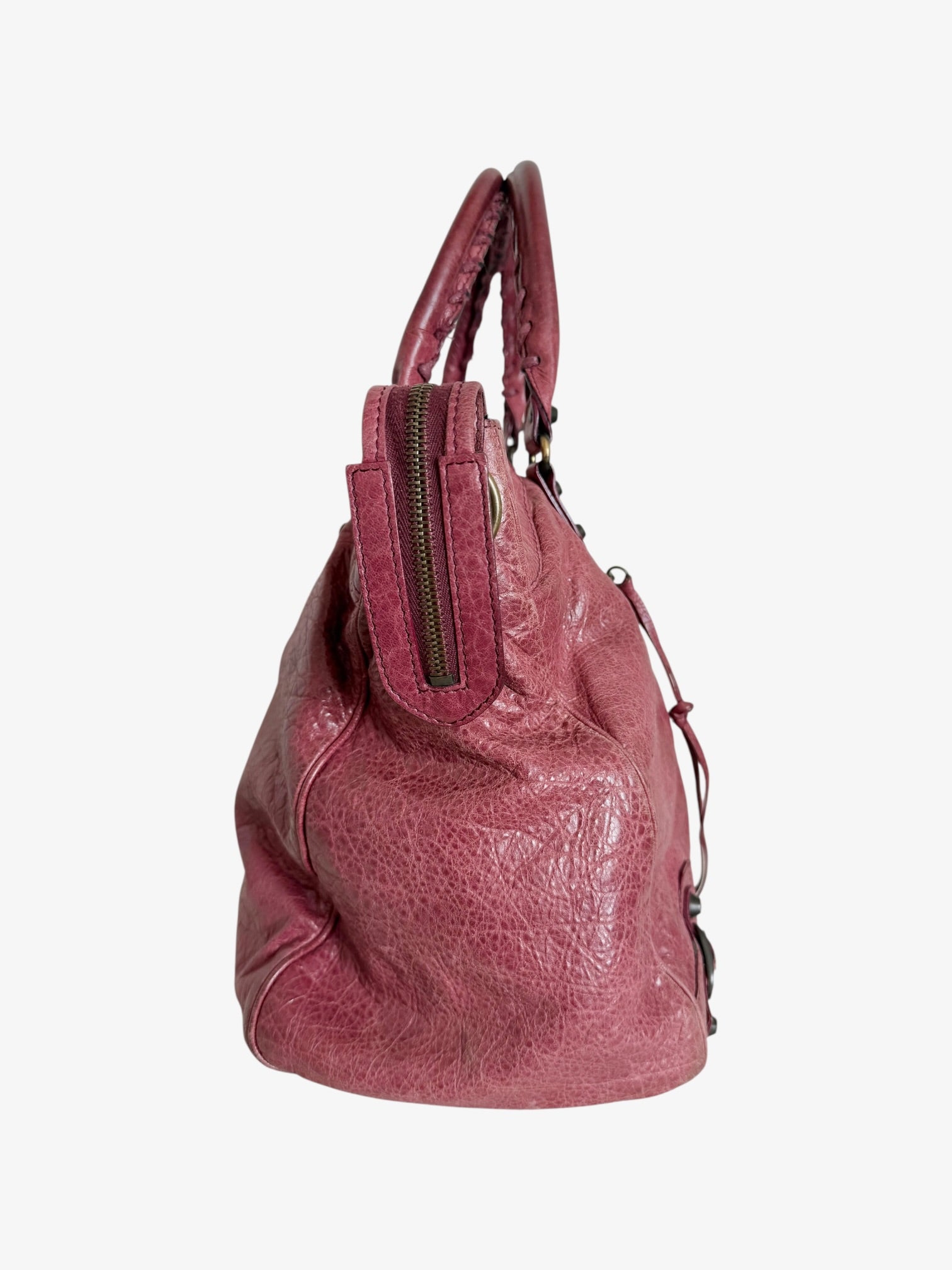 Balenciaga Classic Lambskin City Bag Pink Arena