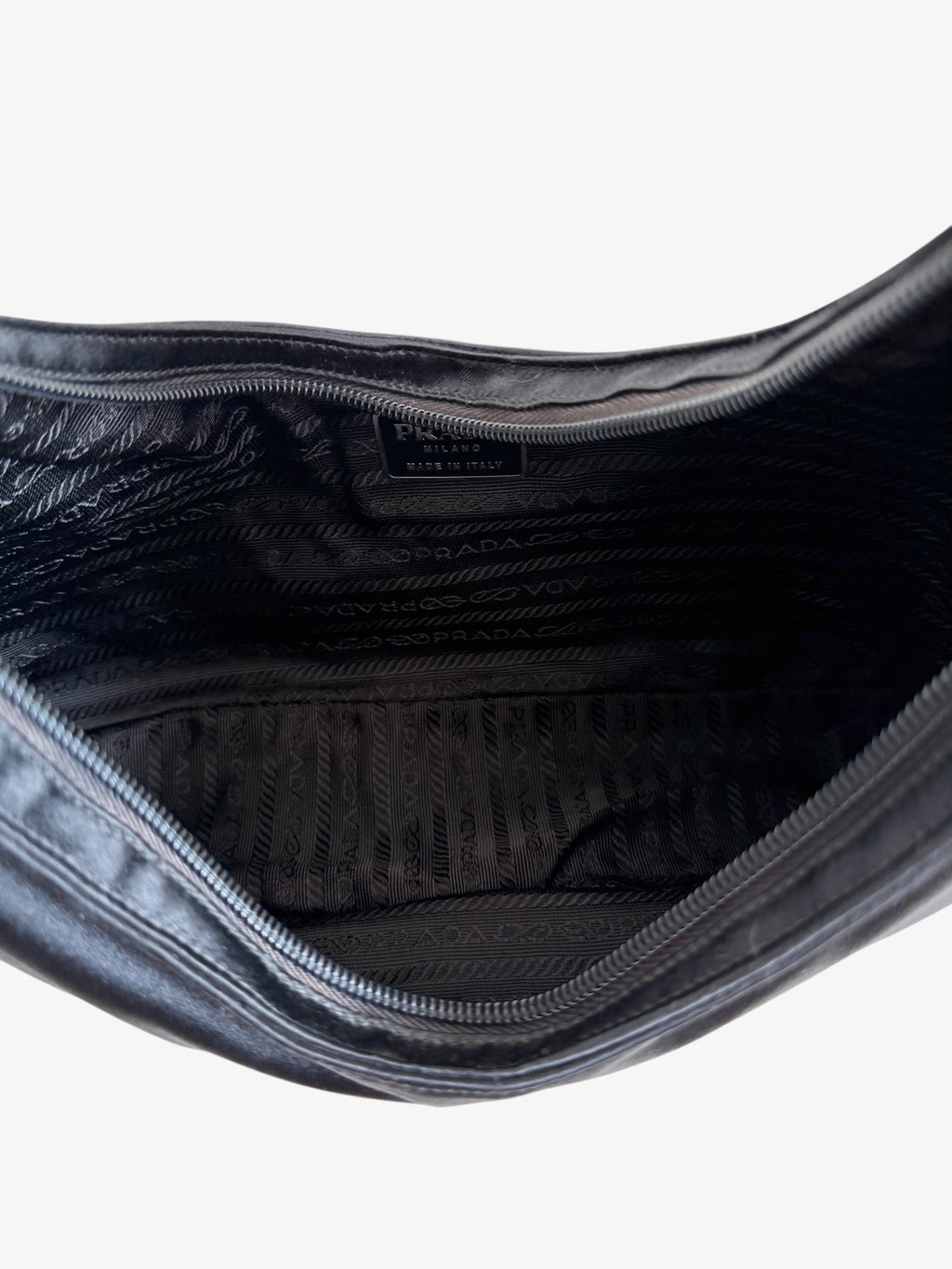 Prada Satin Hobo Shoulder Bag