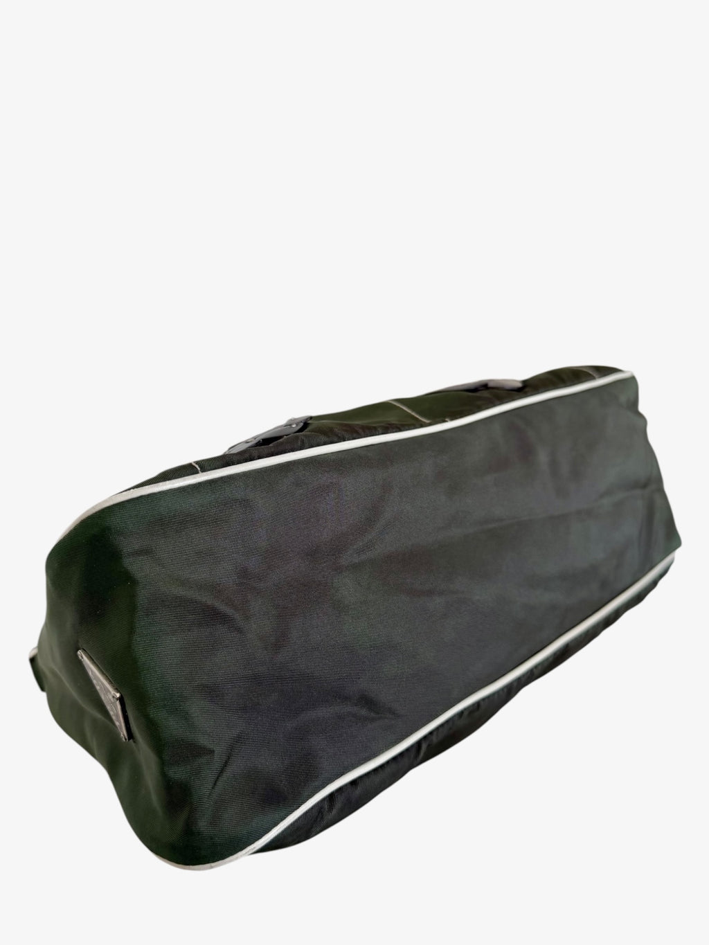 Prada Floral Nylon Shoulder Bag Olive Green